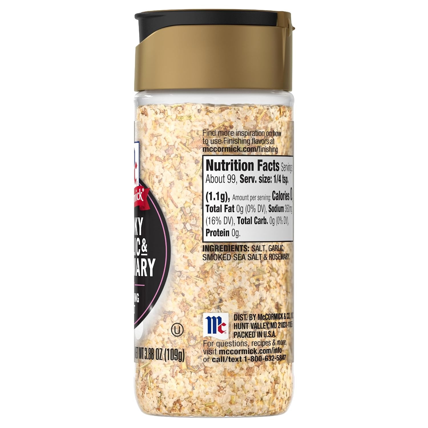 image:imageMcCormick Finishing Salt Smoky Garlic amp Rosemary The Taste You Trust For Steaks Chops Chicken Roasted Veggies Potato Dishes amp More Kosher No Colors from Artificial Sources 388 oz388 Ounce Pack of 2