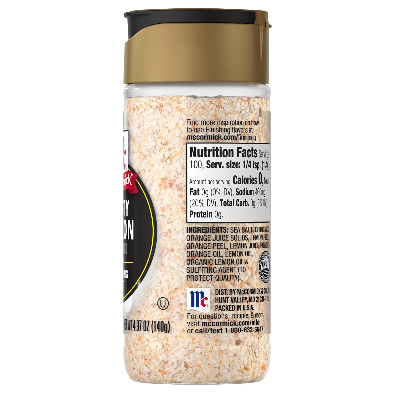 image:imageMcCormick Finishing Salt Zesty Lemon Sea Salt Lemon Rind Kosher The Taste You Trust For Salads Fresh Fruit Grilled Veggies Pasta Dishes Fish Chicken Seafood amp More 497 oz497 Ounce Pack of 2
