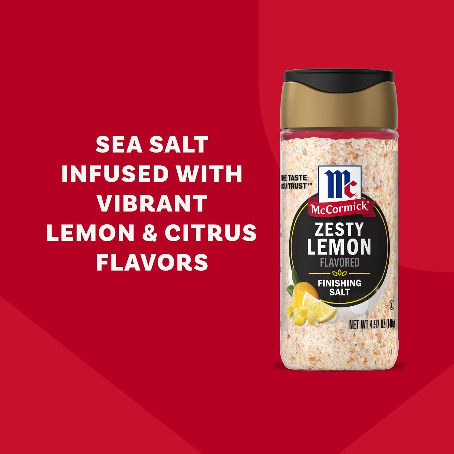image:imageMcCormick Finishing Salt Zesty Lemon Sea Salt Lemon Rind Kosher The Taste You Trust For Salads Fresh Fruit Grilled Veggies Pasta Dishes Fish Chicken Seafood amp More 497 oz497 Ounce Pack of 1