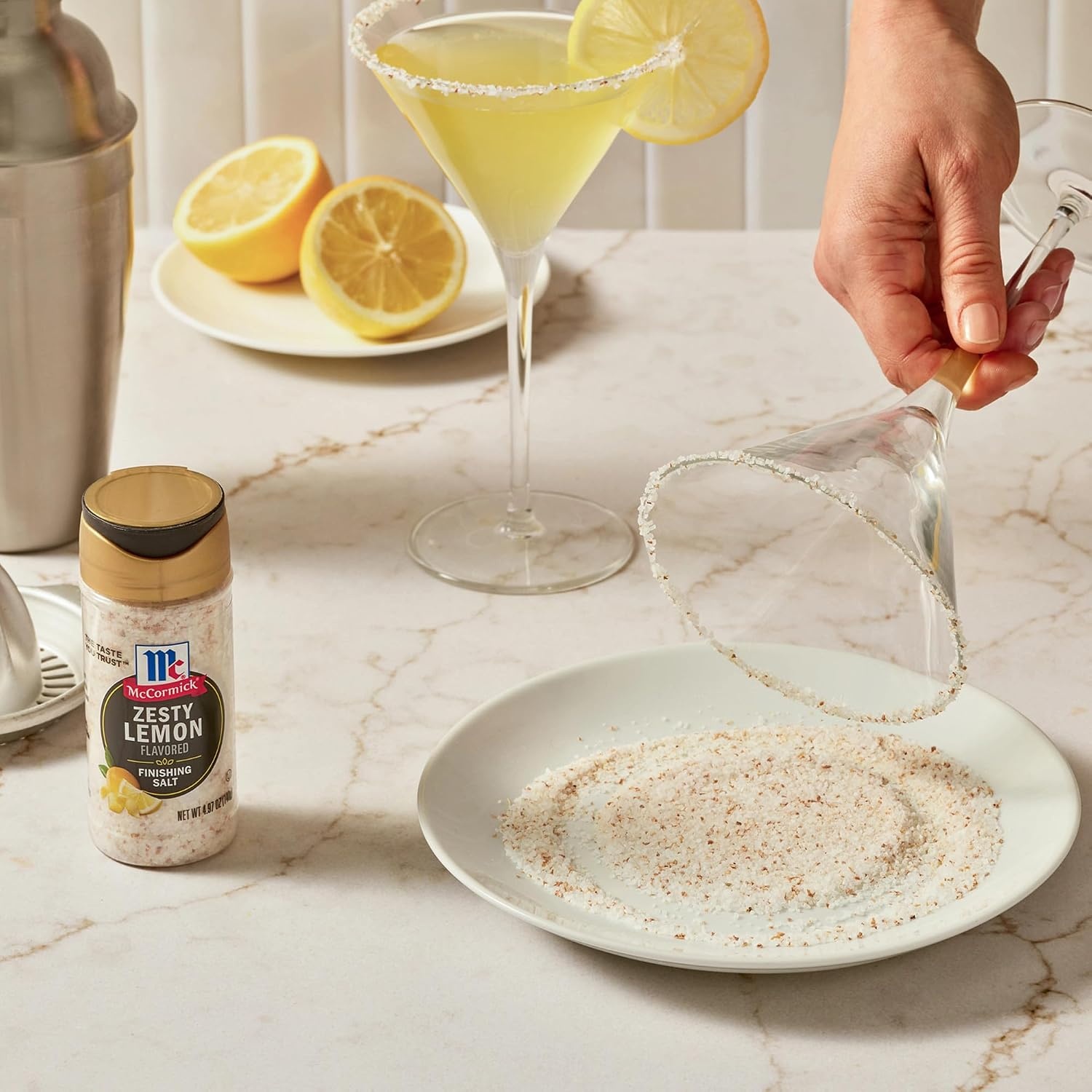 image:imageMcCormick Finishing Salt Zesty Lemon Sea Salt Lemon Rind Kosher The Taste You Trust For Salads Fresh Fruit Grilled Veggies Pasta Dishes Fish Chicken Seafood amp More 497 oz497 Ounce Pack of 2