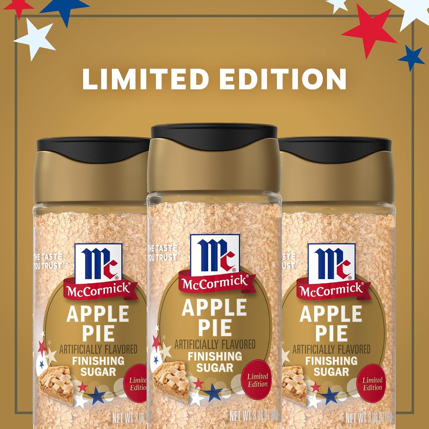 image:imageMcCormick Finishing Sugar Apple Pie Limited Edition Sweet Flavor of Apples with a Hint of Warm Spice Sprinkle Over Breakfast Items Baked Goods Treats and More 306 oz