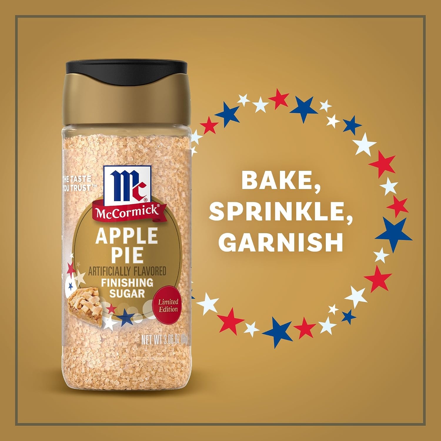 image:imageMcCormick Finishing Sugar Apple Pie Limited Edition Sweet Flavor of Apples with a Hint of Warm Spice Sprinkle Over Breakfast Items Baked Goods Treats and More 306 oz