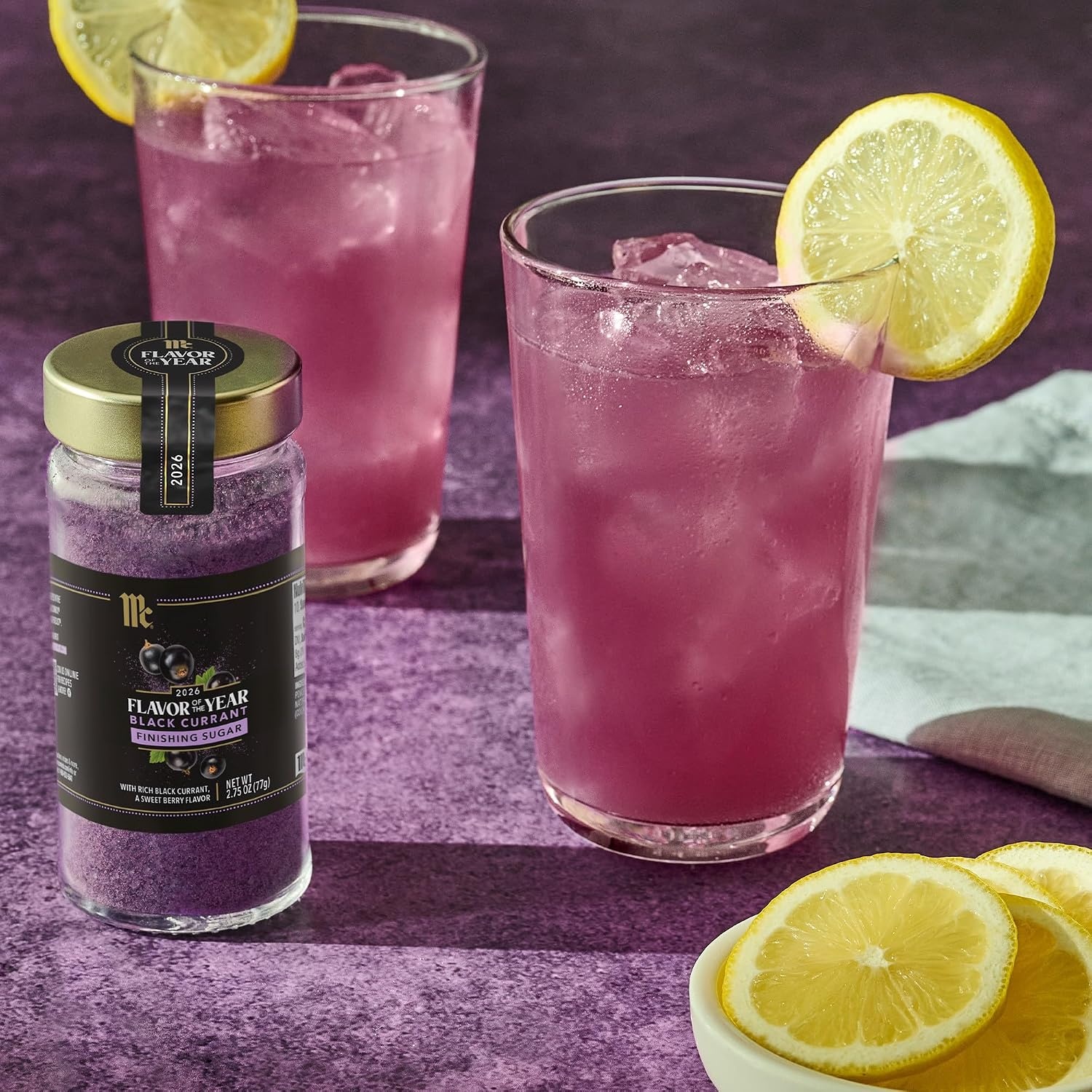 image:imageMcCormick Finishing Sugar Black Currant 2026 Flavor of the Year Rimming amp Baking Sugar For Dessert Ice Cream Muffins Cupcakes Pie Cocktails Fruit and More 275 oz275 Ounce Pack of 1