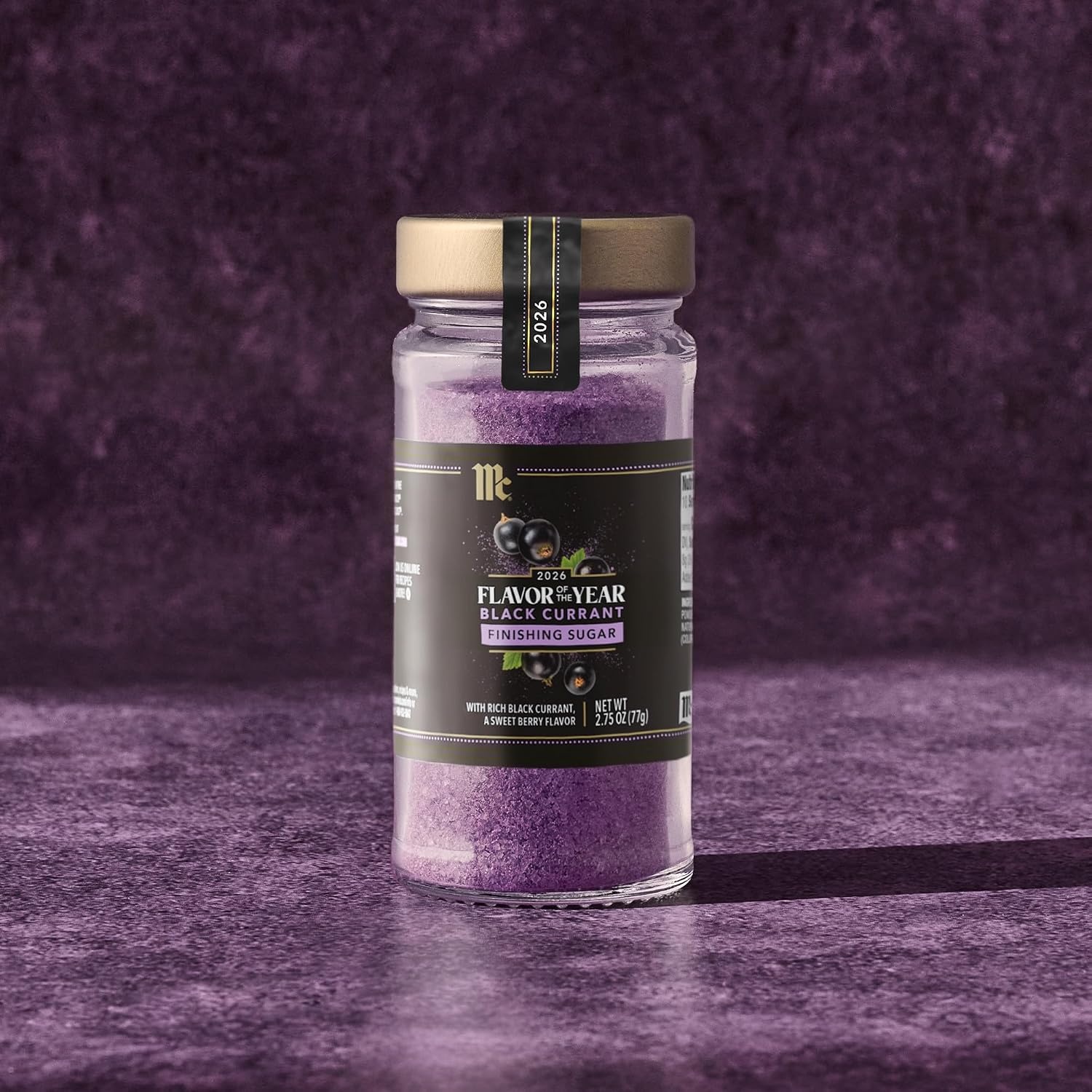 image:imageMcCormick Finishing Sugar Black Currant 2026 Flavor of the Year Rimming amp Baking Sugar For Dessert Ice Cream Muffins Cupcakes Pie Cocktails Fruit and More 275 oz275 Ounce Pack of 1