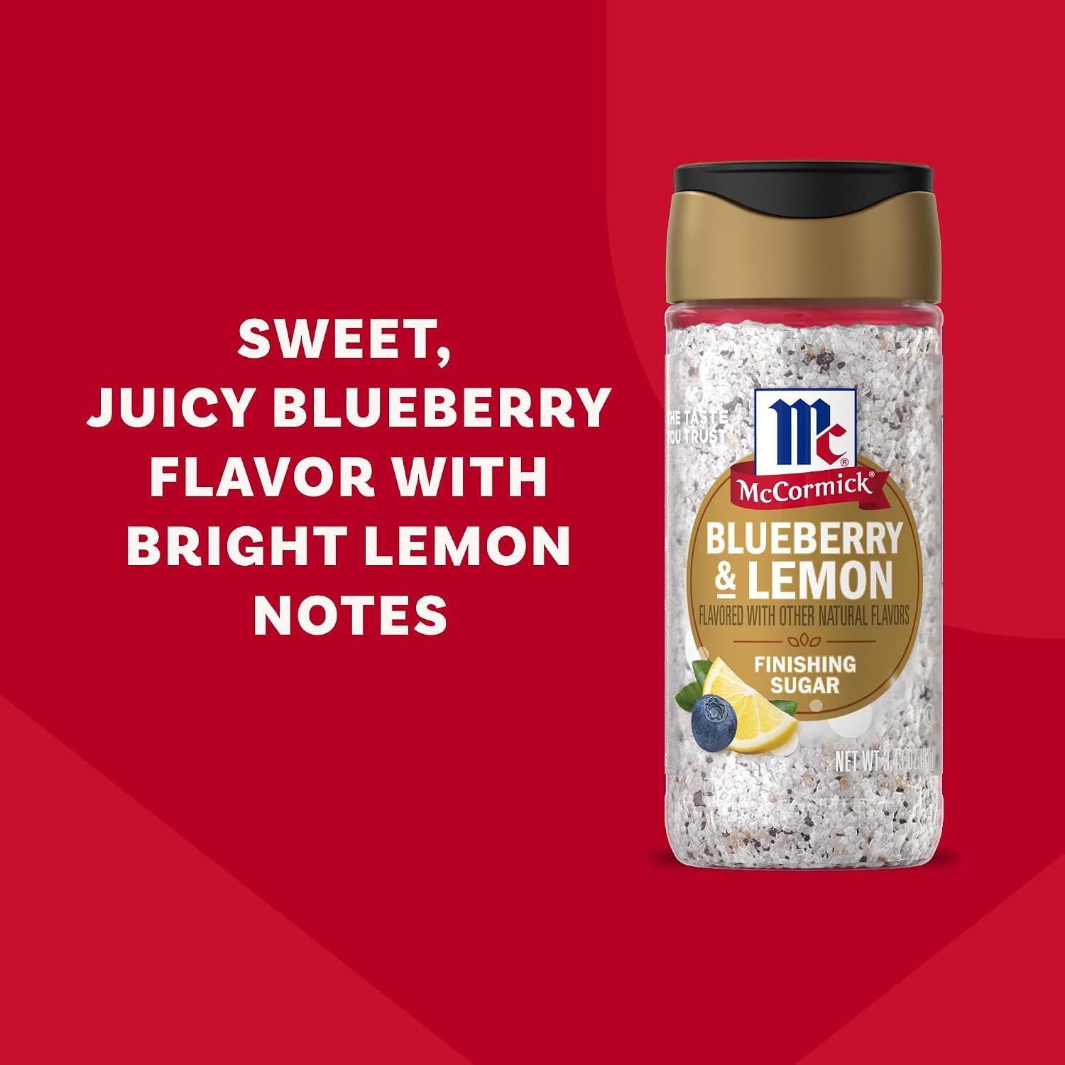 image:imageMcCormick Finishing Sugar Blueberry amp Lemon Sweet Blueberry Flavor amp Bright Lemon Notes No Colors From Artificial Sources 343 oz343 Ounce Pack of 1
