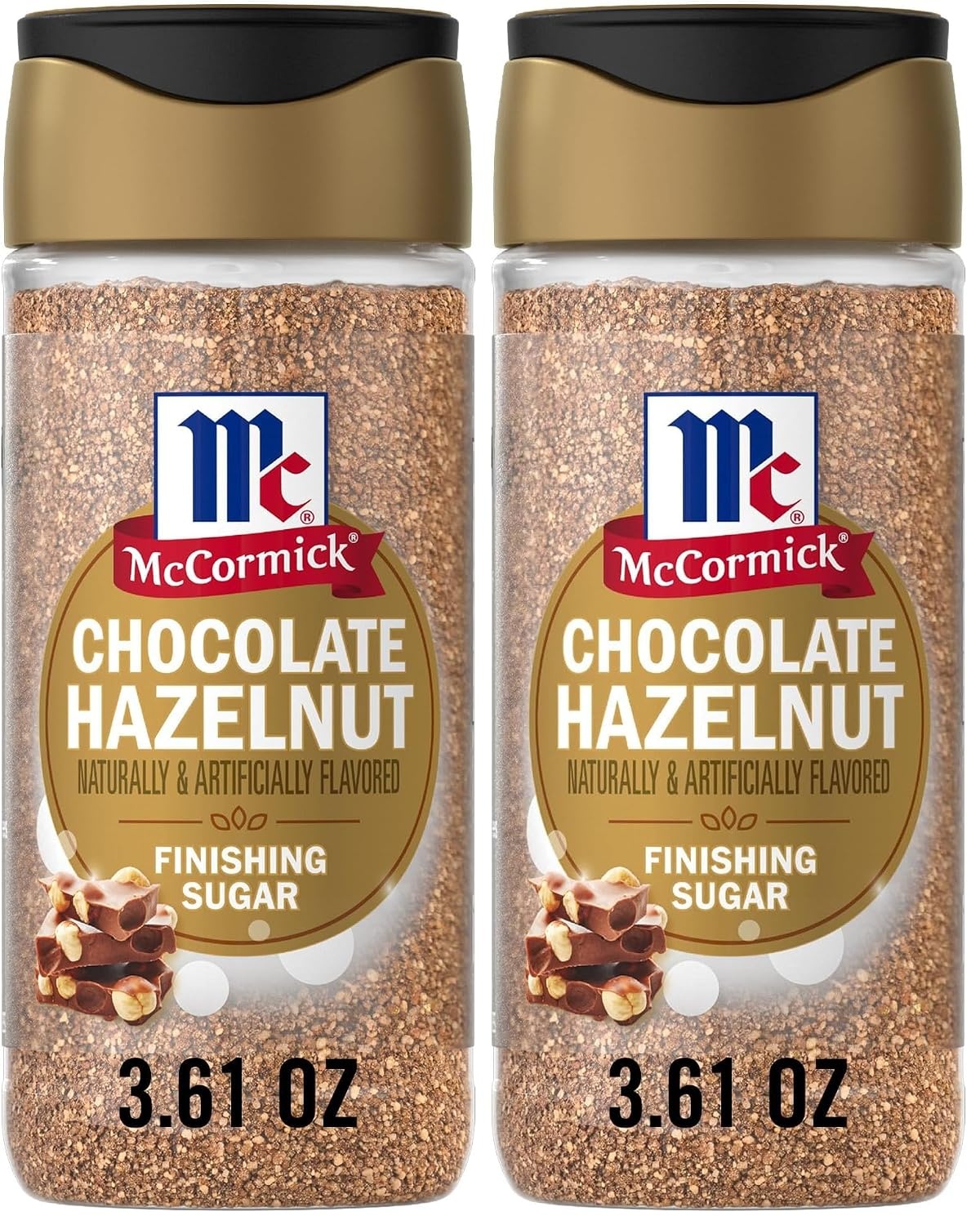 image:imageMcCormick Finishing Sugar Candy Cane Limited Edition Sweet Peppermint Iconic Holiday Flavor For Hot Chocolate Chocolate Fudge Bark Cocktails and More 381 ozChocolate Hazelnut