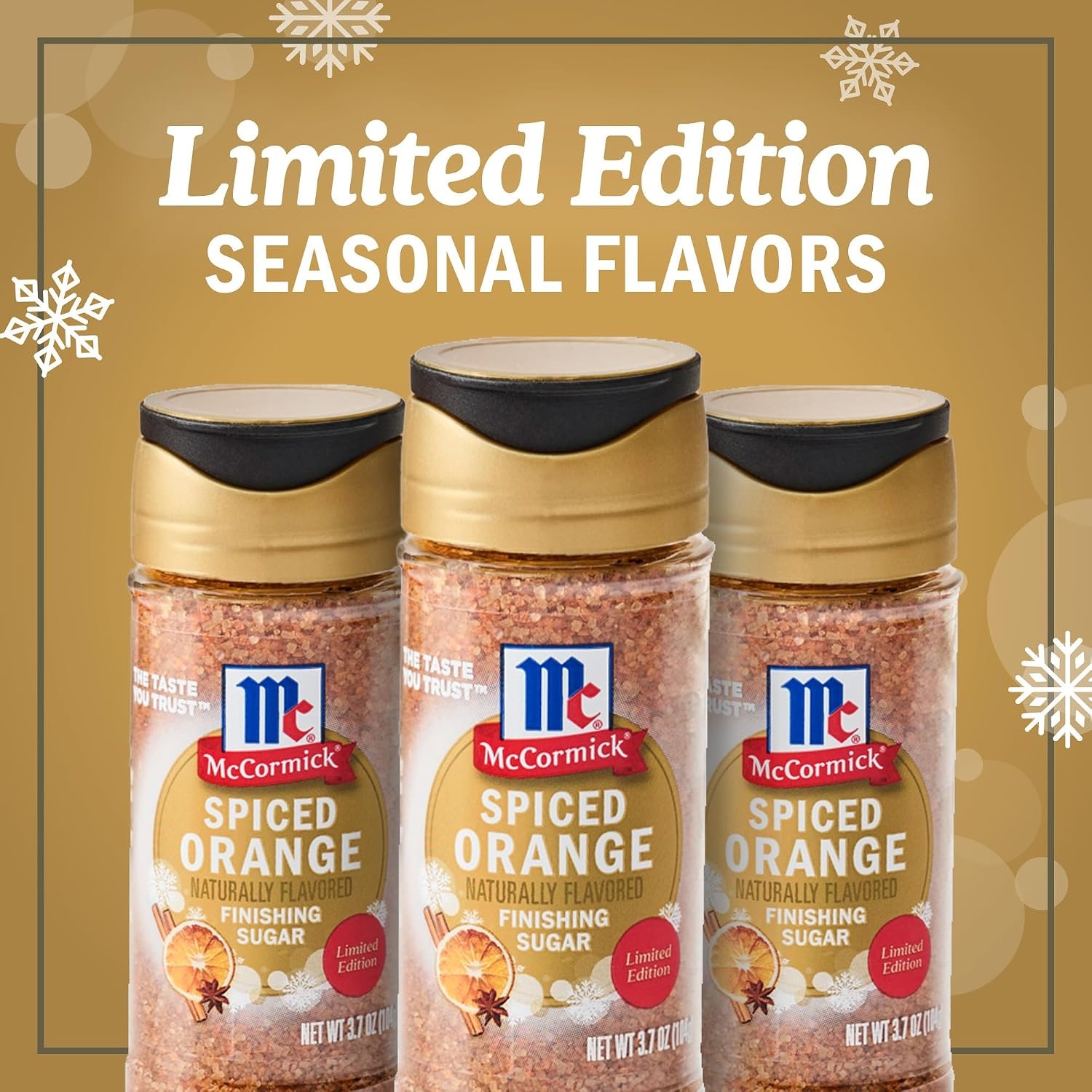 image:imageMcCormick Finishing Sugar Candy Cane Limited Edition Sweet Peppermint Iconic Holiday Flavor For Hot Chocolate Chocolate Fudge Bark Cocktails and More 381 ozSpiced Orange