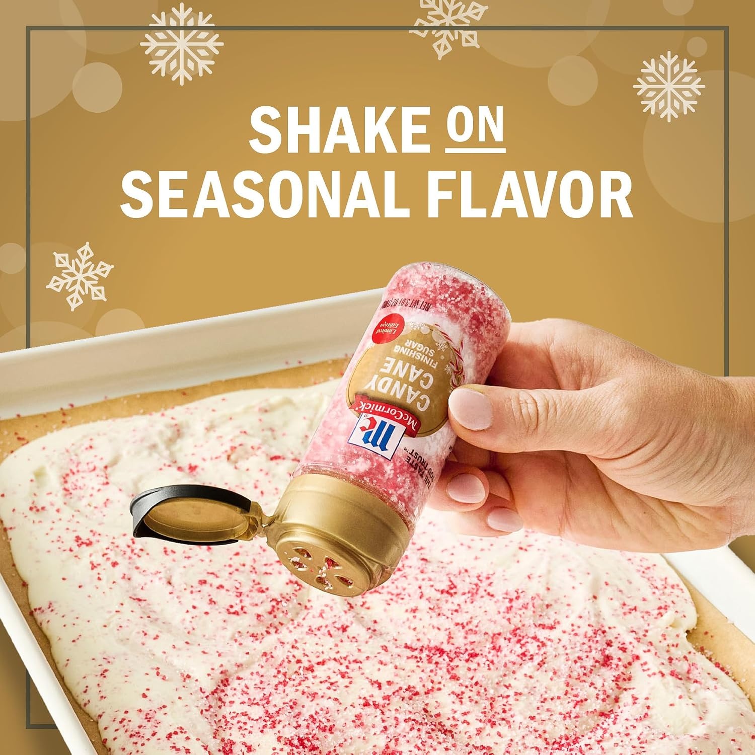 image:imageMcCormick Finishing Sugar Candy Cane Limited Edition Sweet Peppermint Iconic Holiday Flavor For Hot Chocolate Chocolate Fudge Bark Cocktails and More 381 ozPeppermint