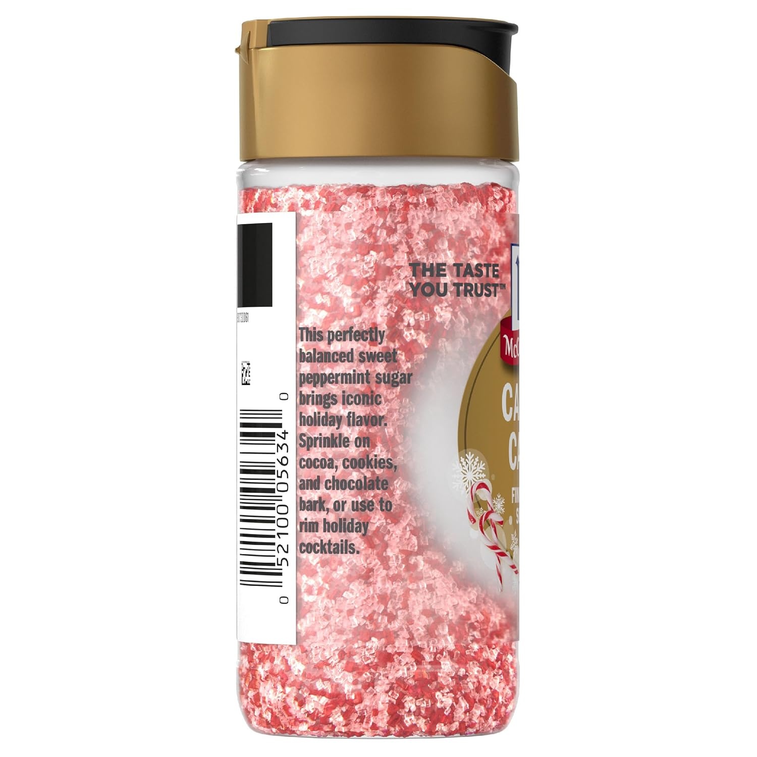 image:imageMcCormick Finishing Sugar Candy Cane Limited Edition Sweet Peppermint Iconic Holiday Flavor For Hot Chocolate Chocolate Fudge Bark Cocktails and More 381 ozPeppermint
