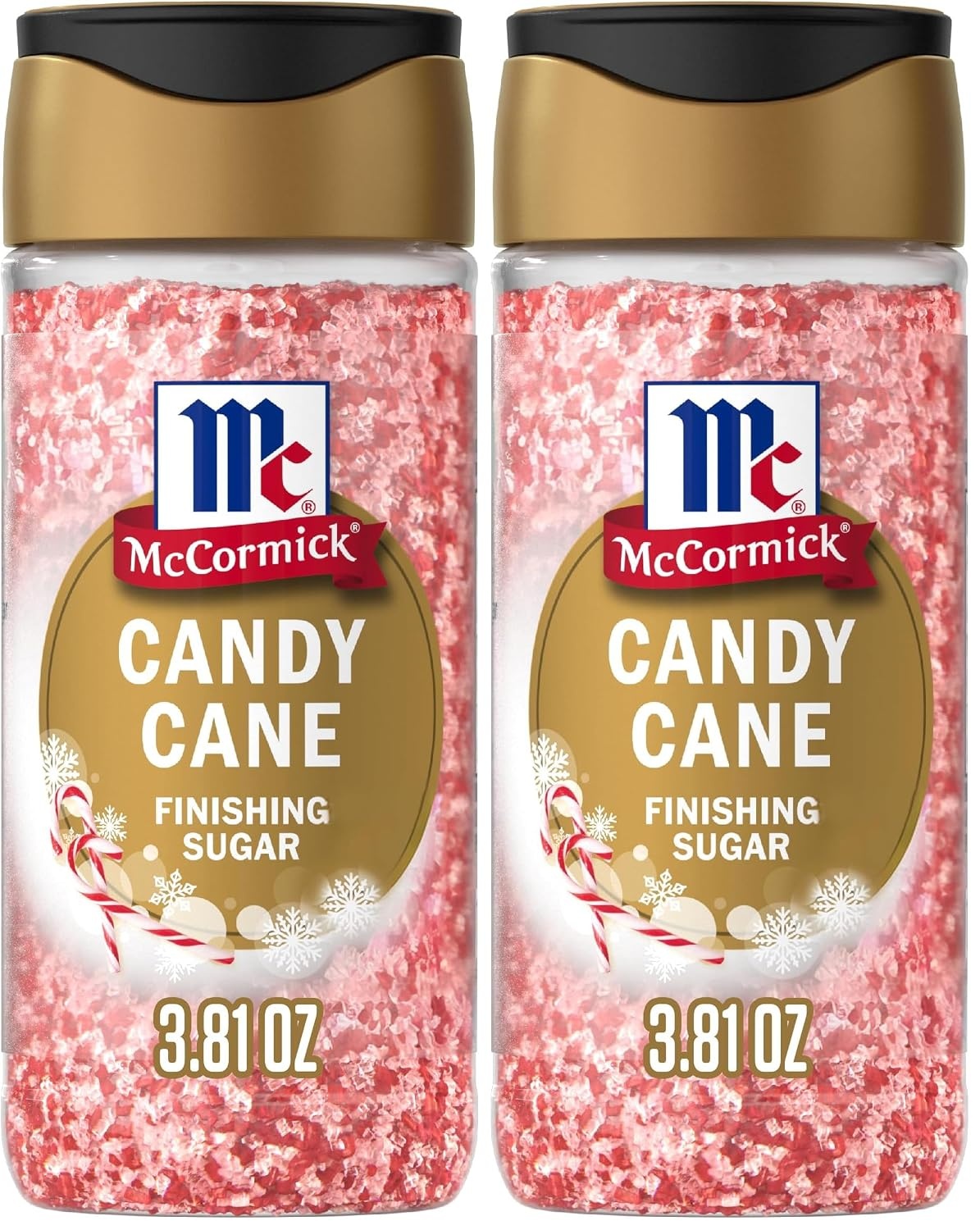 image:imageMcCormick Finishing Sugar Candy Cane Limited Edition Sweet Peppermint Iconic Holiday Flavor For Hot Chocolate Chocolate Fudge Bark Cocktails and More 381 ozPeppermint