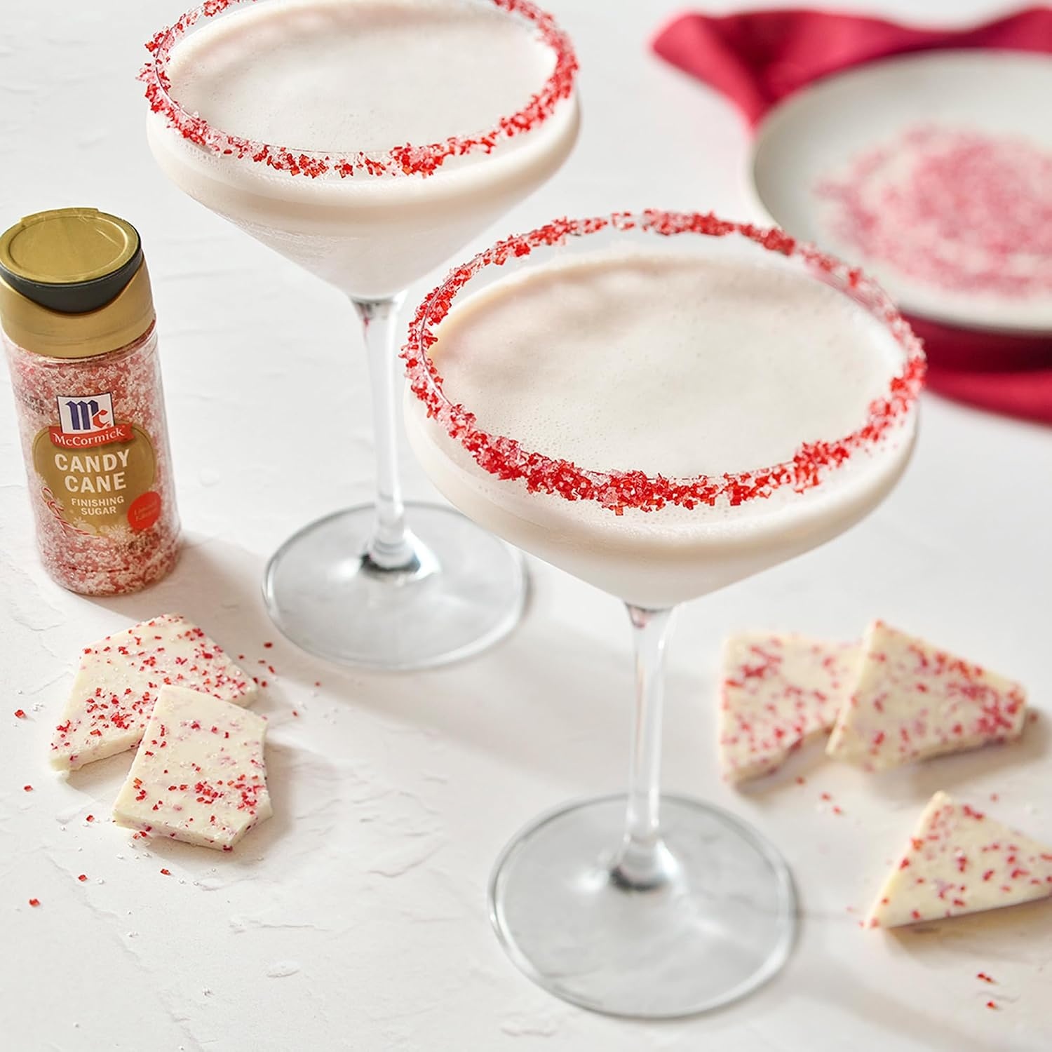 image:imageMcCormick Finishing Sugar Candy Cane Limited Edition Sweet Peppermint Iconic Holiday Flavor For Hot Chocolate Chocolate Fudge Bark Cocktails and More 381 ozPeppermint