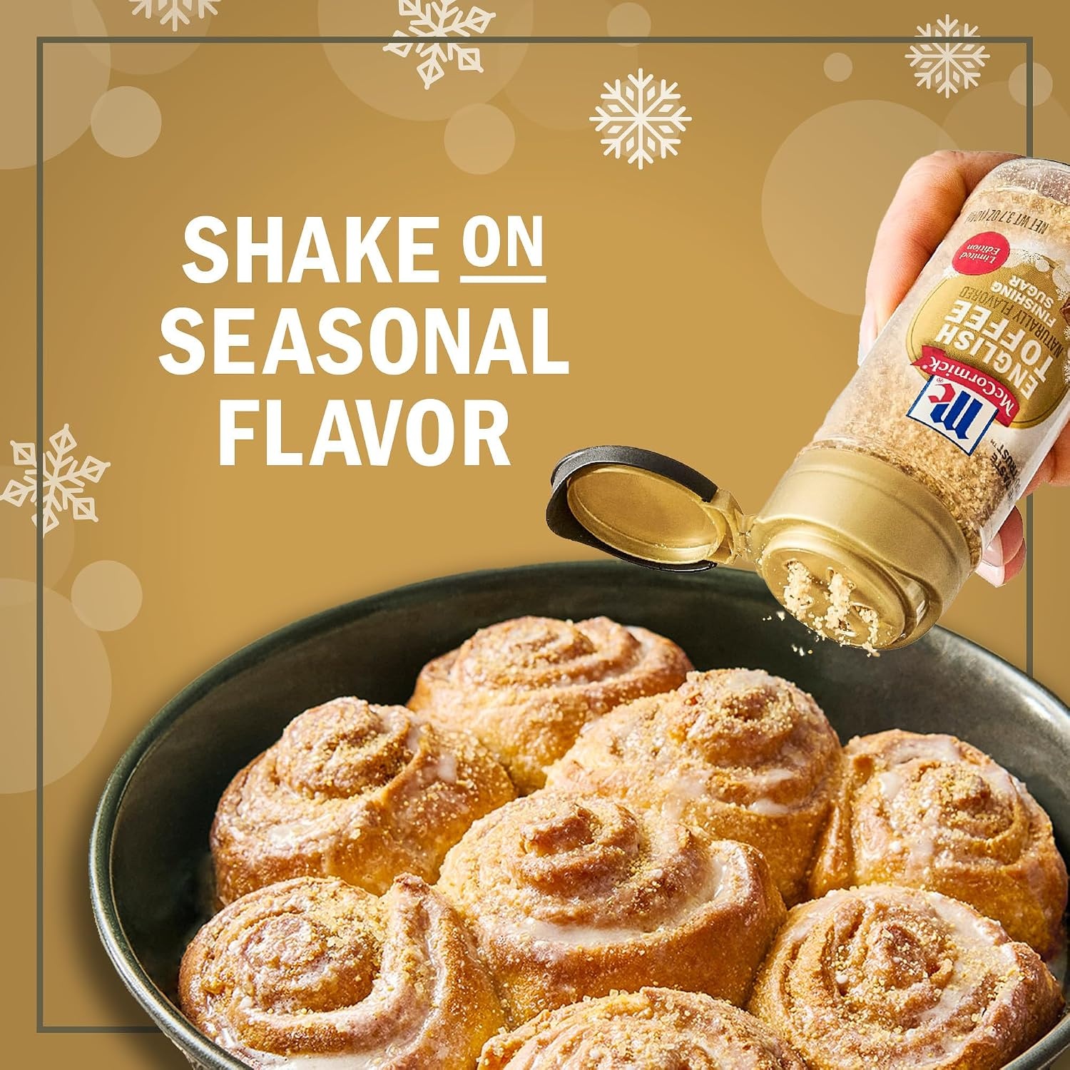 image:imageMcCormick Finishing Sugar Candy Cane Limited Edition Sweet Peppermint Iconic Holiday Flavor For Hot Chocolate Chocolate Fudge Bark Cocktails and More 381 ozEnglish Toffee