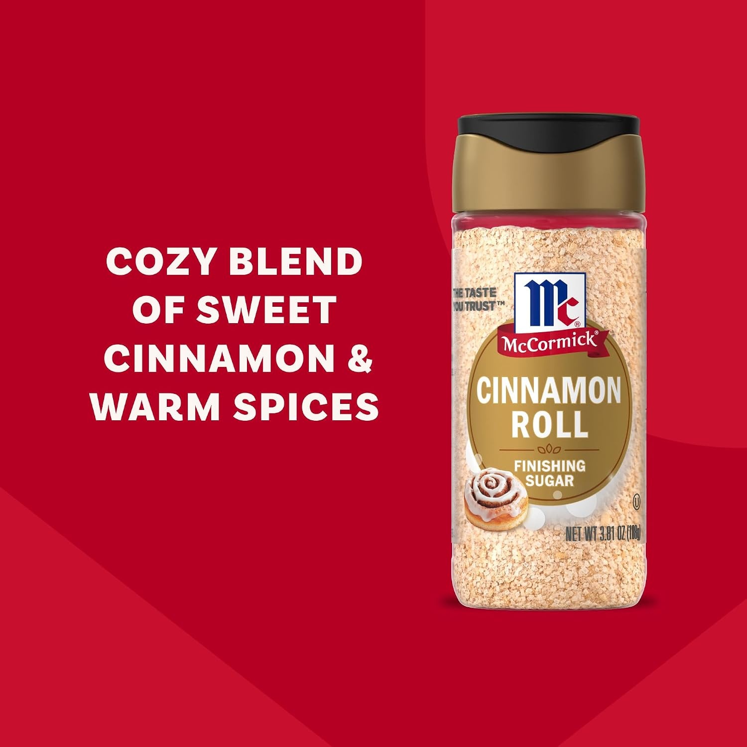 image:imageMcCormick Finishing Sugar Cinnamon Roll Blend of Cinnamon and Warm Spices Delicious on French Toast Oatmeal Muffins amp Cookies Great Addition to Coffee and Other Warm Beverages 381 oz381 Ounce Pack of 2
