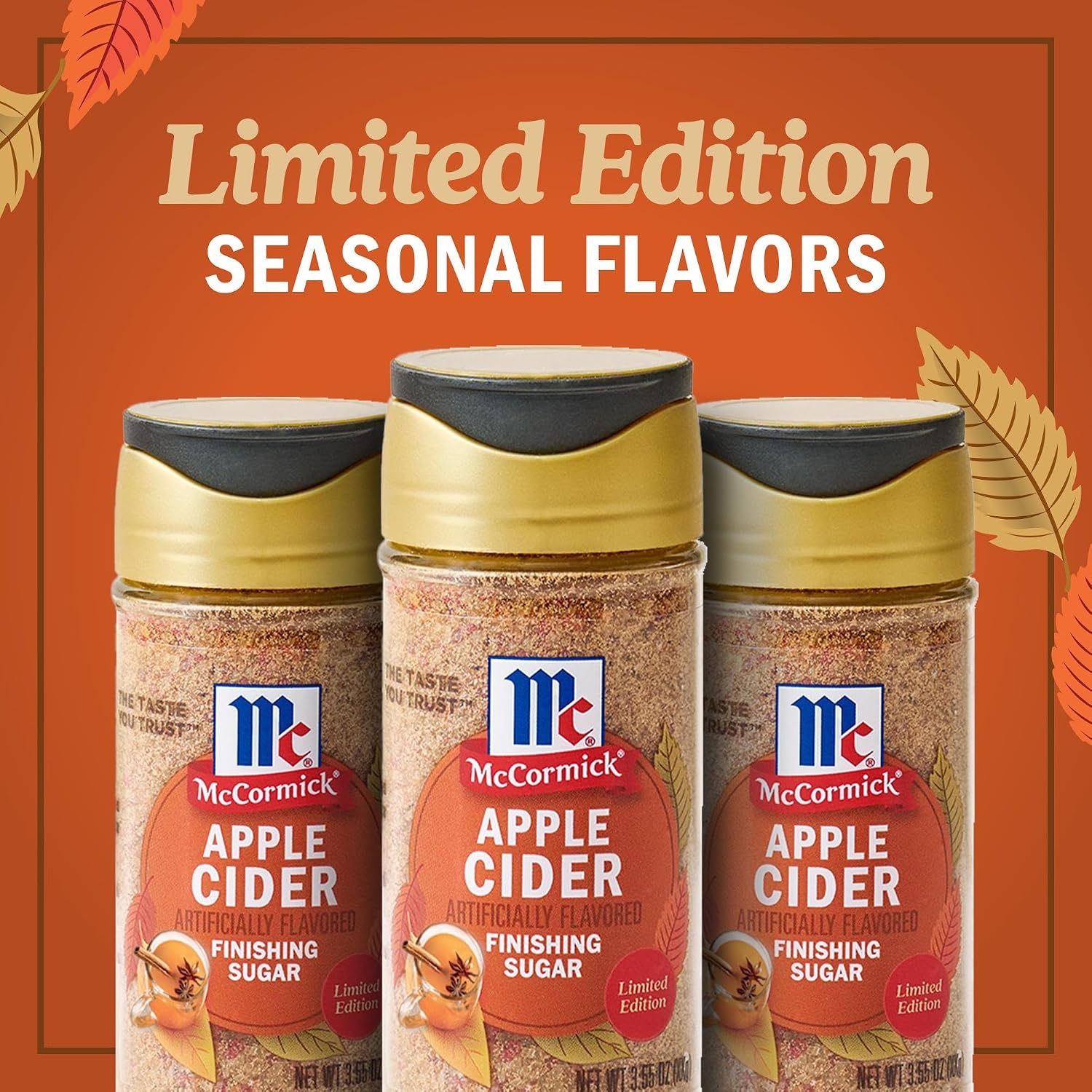 image:imageMcCormick Finishing Sugar Maple Brown Sugar Limited Edition Classic Flavor Pairing of Maple with Rich Brown Sugar For Coffee Cookies amp More 309 ozApple Cider