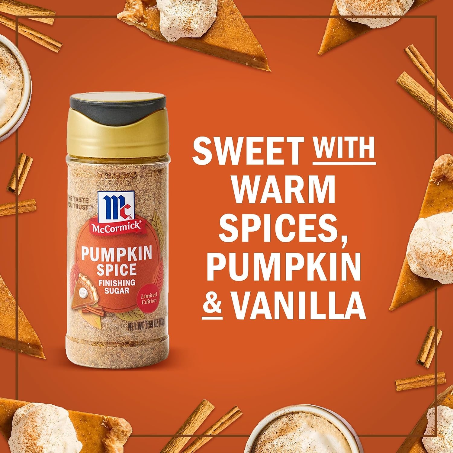 image:imageMcCormick Finishing Sugar Maple Brown Sugar Limited Edition Classic Flavor Pairing of Maple with Rich Brown Sugar For Coffee Cookies amp More 309 ozPumpkin Spice