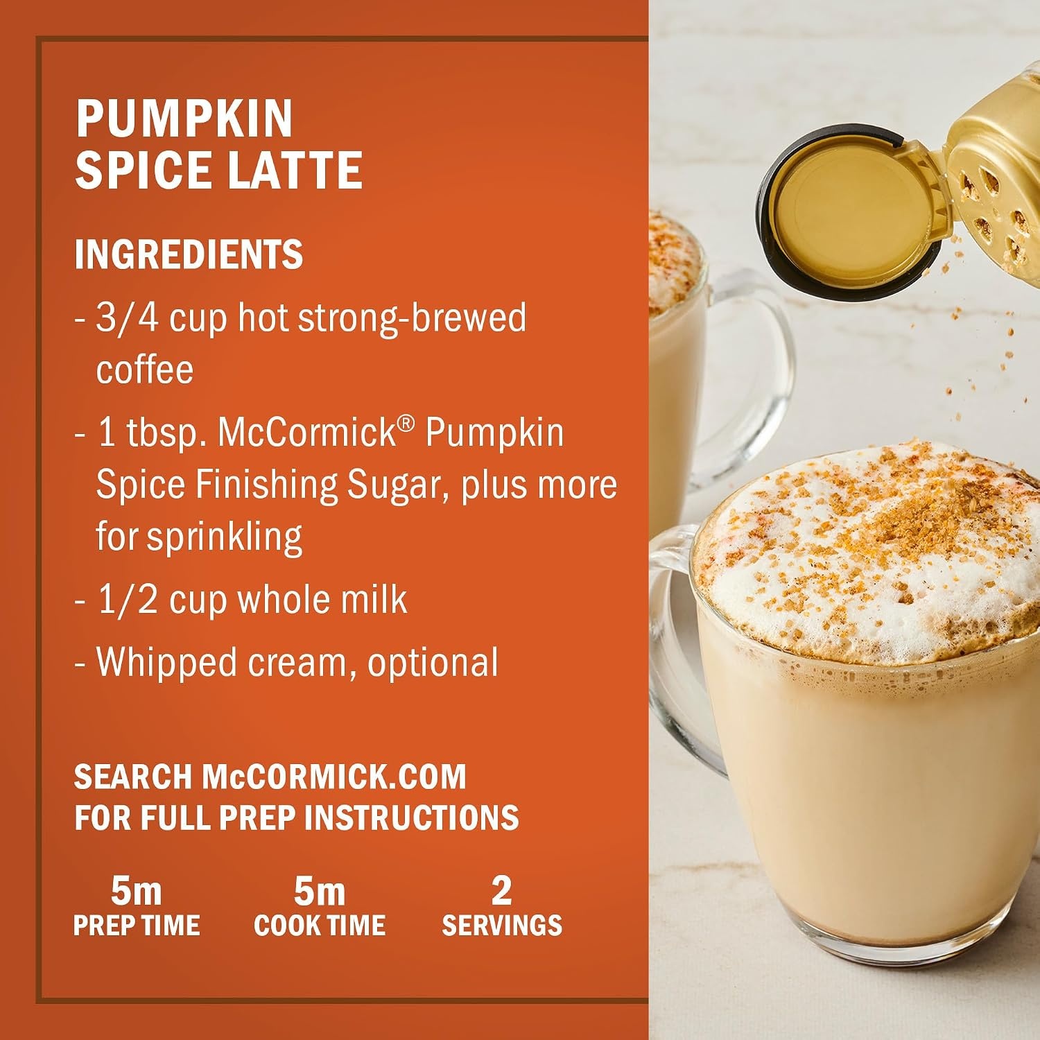 image:imageMcCormick Finishing Sugar Maple Brown Sugar Limited Edition Classic Flavor Pairing of Maple with Rich Brown Sugar For Coffee Cookies amp More 309 ozPumpkin Spice