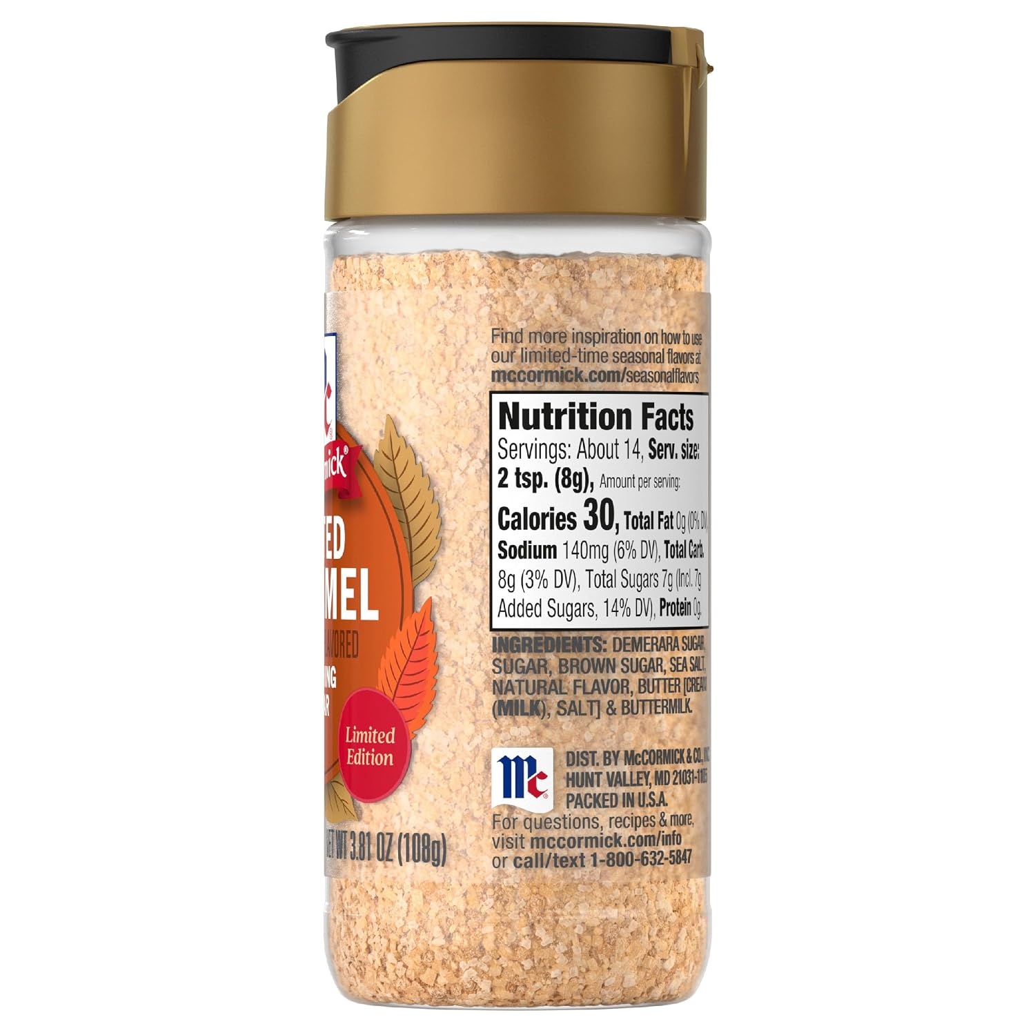 image:imageMcCormick Finishing Sugar Maple Brown Sugar Limited Edition Classic Flavor Pairing of Maple with Rich Brown Sugar For Coffee Cookies amp More 309 ozSalted Caramel