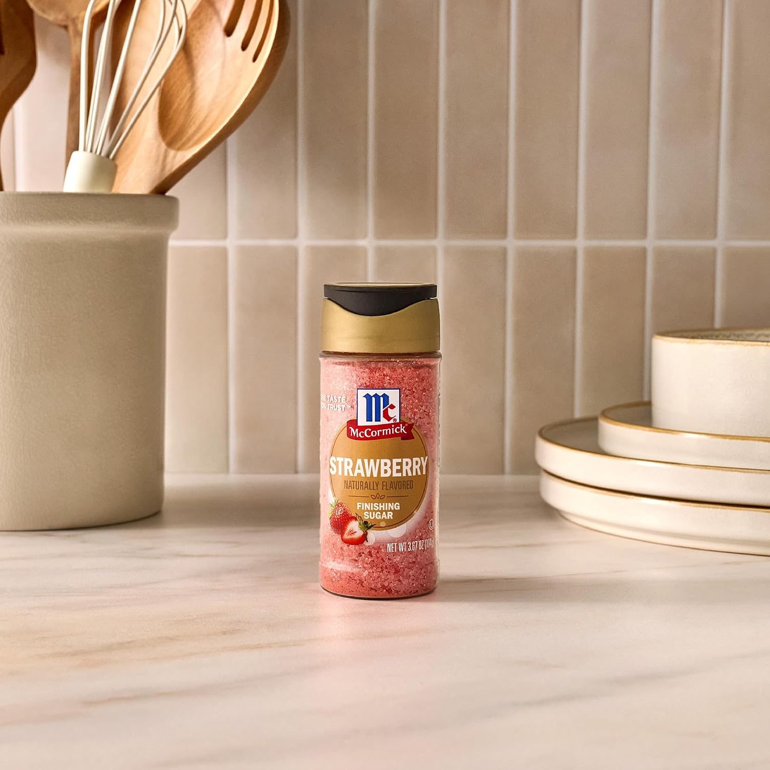 image:imageMcCormick Finishing Sugar Strawberry Sweet Strawberry Flavor Perfect For Adding A Fruity Sweetness to Breakfast Items Sprinkle on Baked Goods or Stir into Beverages 367 oz367 Ounce Pack of 2