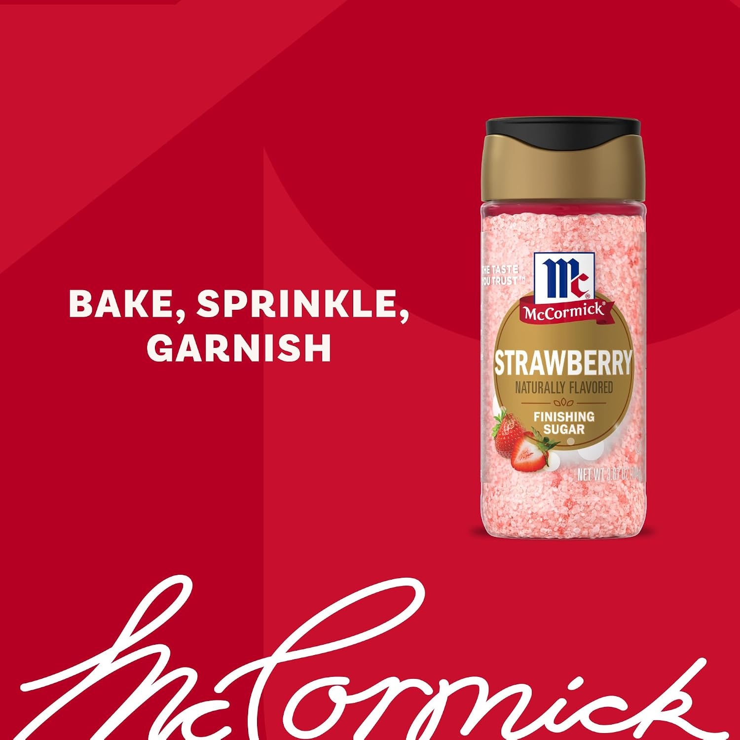 image:imageMcCormick Finishing Sugar Strawberry Sweet Strawberry Flavor Perfect For Adding A Fruity Sweetness to Breakfast Items Sprinkle on Baked Goods or Stir into Beverages 367 oz367 Ounce Pack of 2
