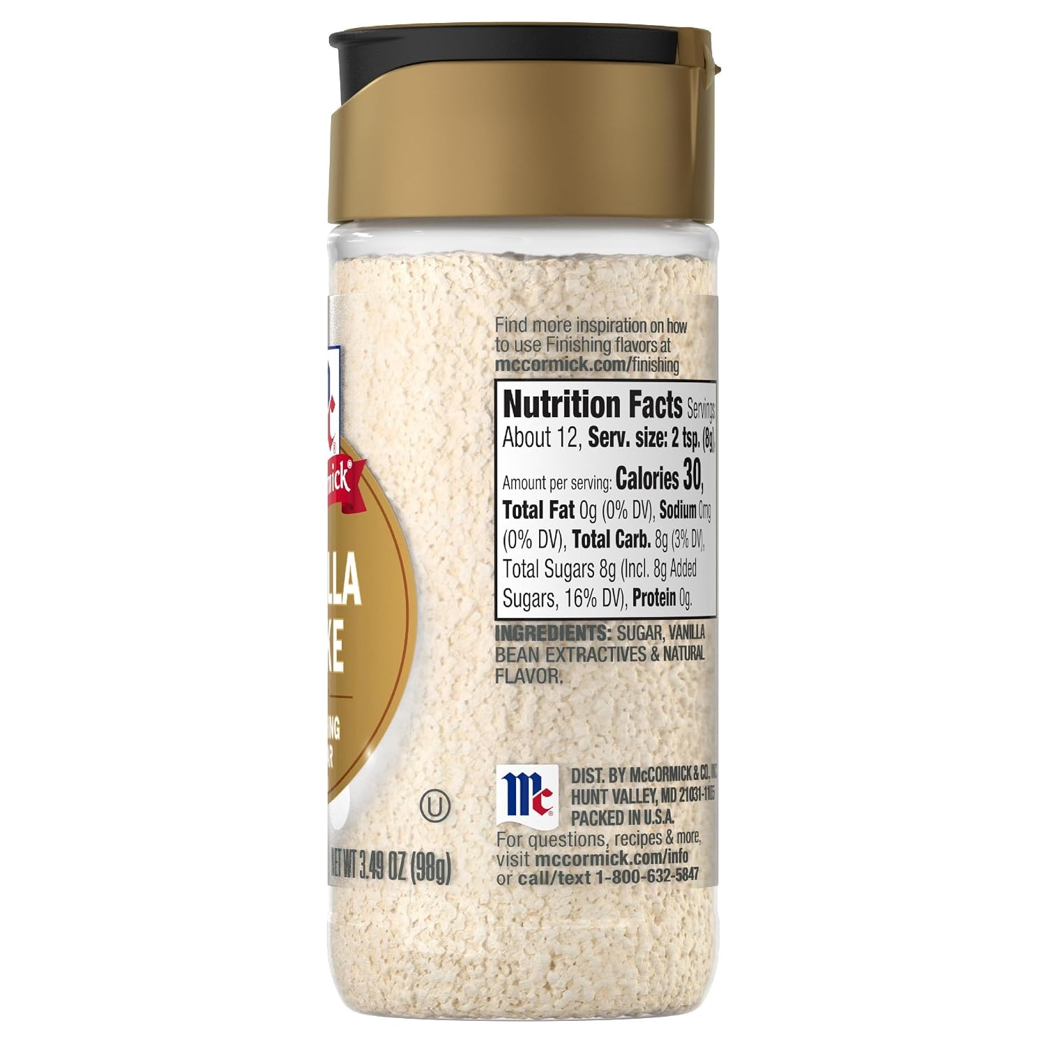 image:imageMcCormick Finishing Sugar Vanilla Cake Warm Vanilla and Buttery Cake Flavors Add a Touch of Sweetness to Coffee Treats amp More Garnish Beverages No Colors From Artificial Sources 349 oz349 Ounce Pack of 2