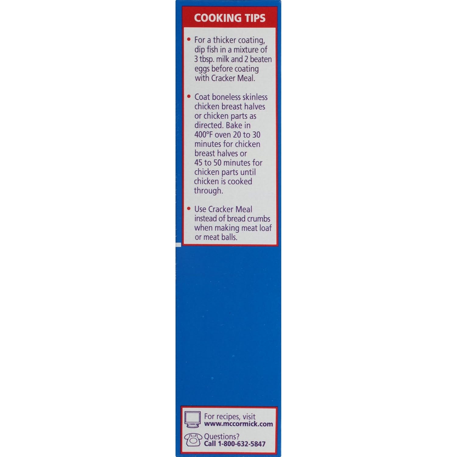image:imageMcCormick Golden Dipt Cracker Meal Seafood Fry Mix 10 oz Pack of 8Wheat