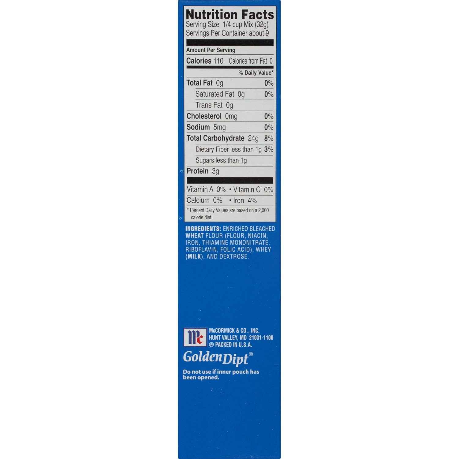 image:imageMcCormick Golden Dipt Cracker Meal Seafood Fry Mix 10 oz Pack of 8Wheat