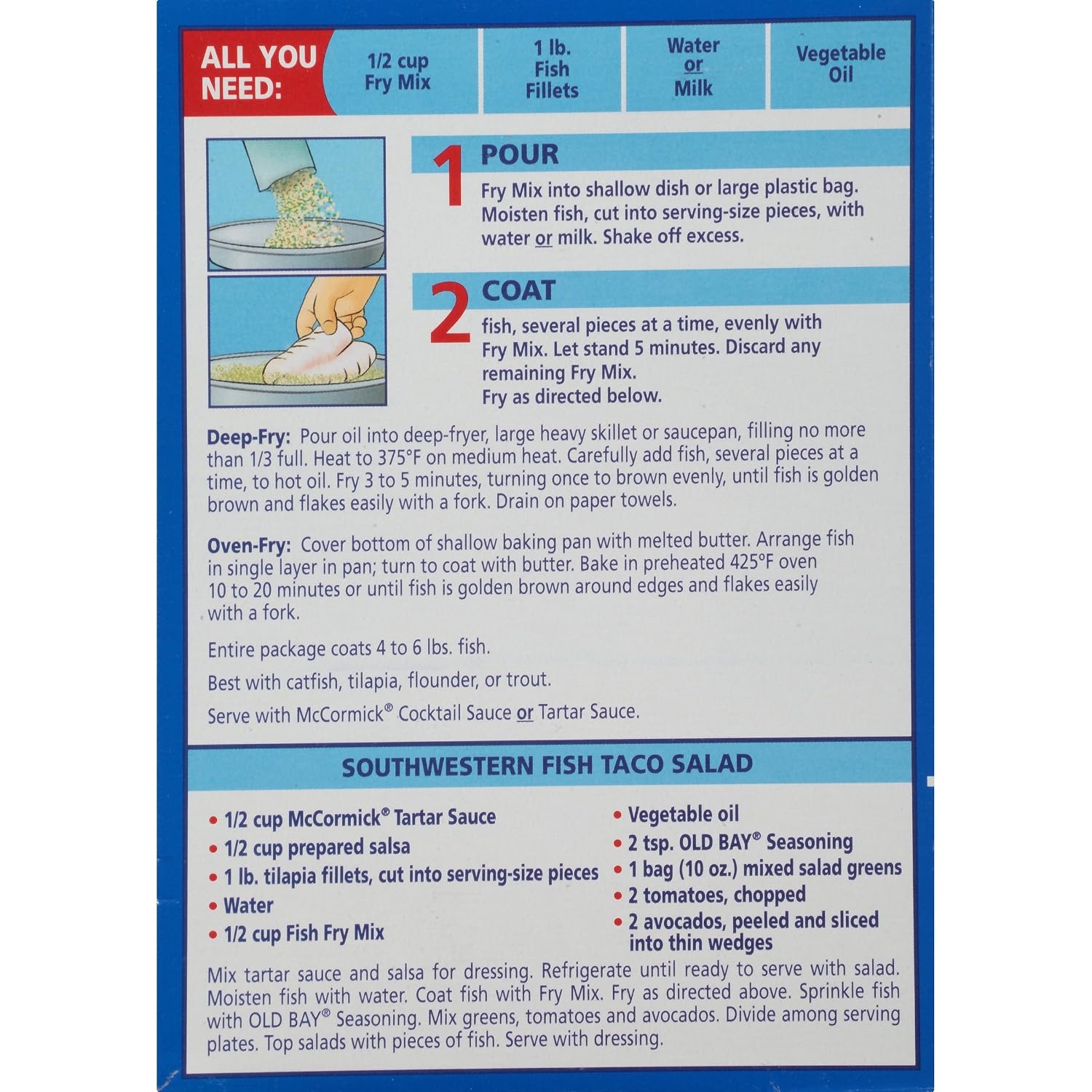 image:imageMcCormick Golden Dipt Fish Fry Seafood Fry Mix 10 oz Pack of 810 Ounce Pack of 8