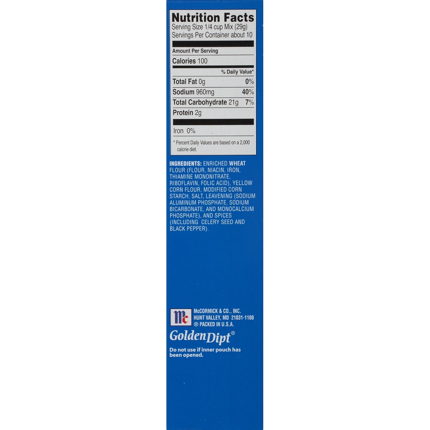 image:imageMcCormick Golden Dipt Fish n Chips Seafood Batter Mix 10 oz Pack of 8