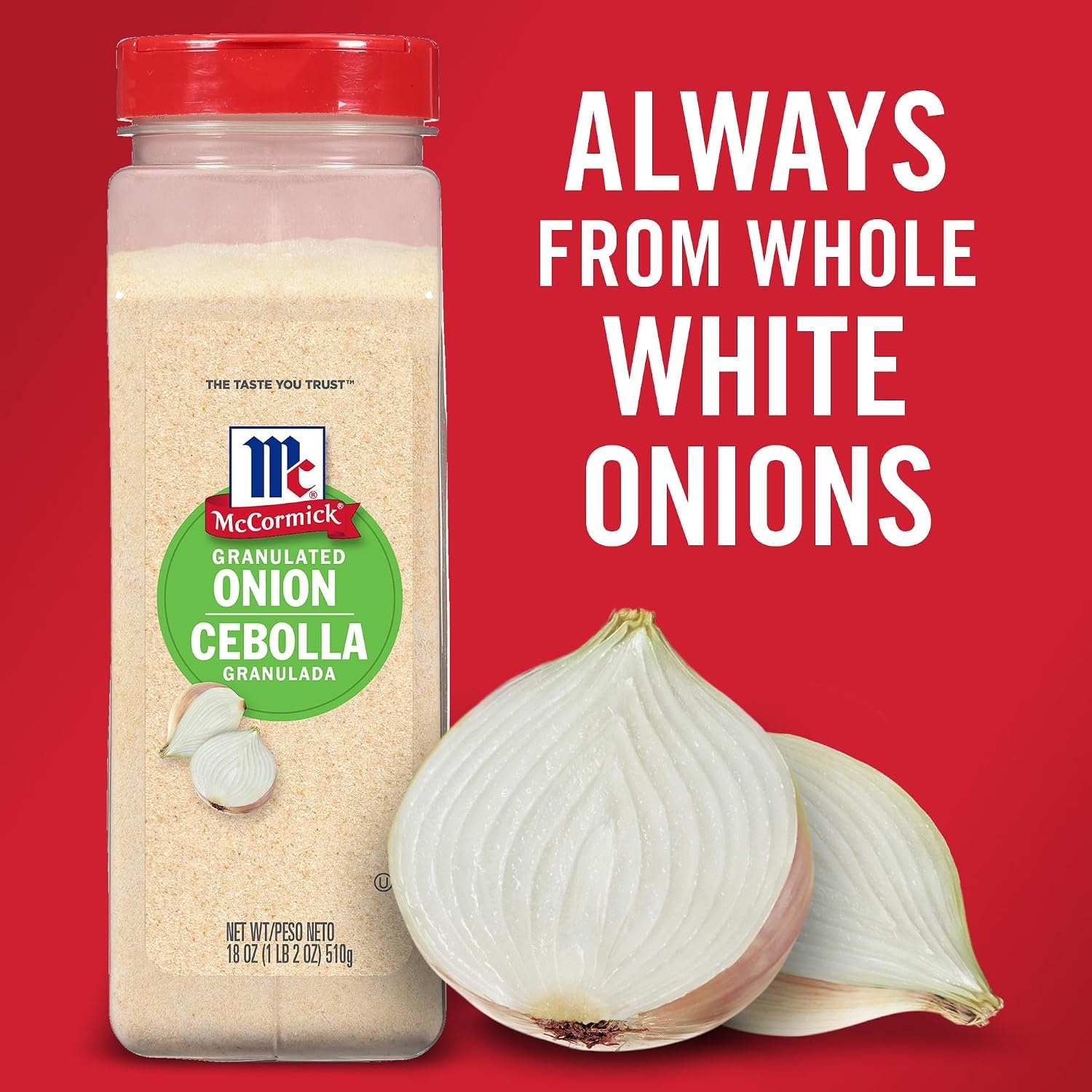 image:imageMcCormick Granulated Onion From Whole White Onions For Bringing Consistent Flavor to Meals amp Recipes 18 oz18 Ounce Pack of 1