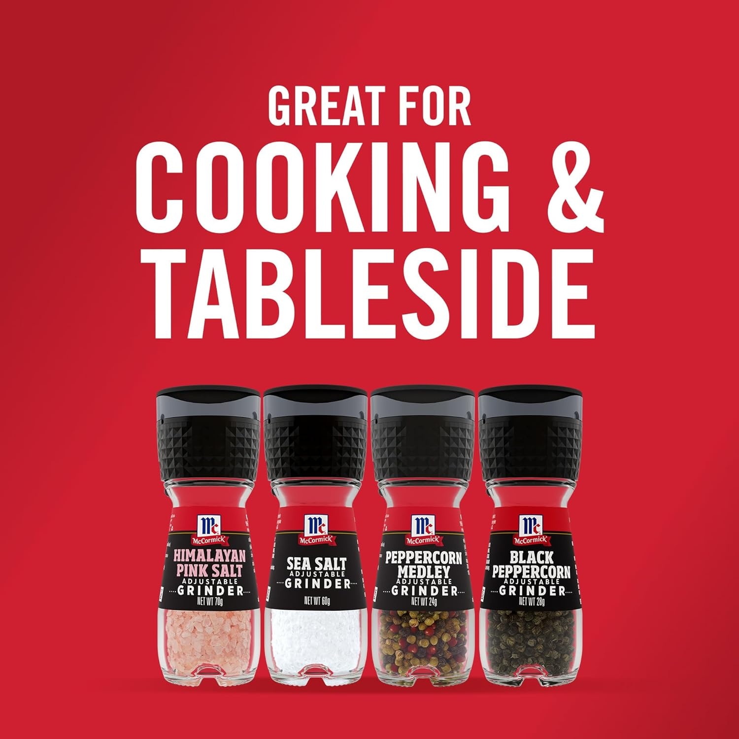 image:imageMcCormick Grinder Essentials Variety Pack Non GMO Varieties Include Black Peppercorn Himalayan Pink Salt Peppercorn Medley amp Sea Salt 647 oz08 Ounce Pack of 1