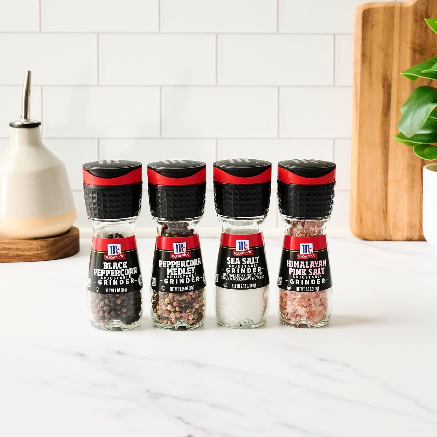 image:imageMcCormick Grinder Essentials Variety Pack Non GMO Varieties Include Black Peppercorn Himalayan Pink Salt Peppercorn Medley amp Sea Salt 647 oz08 Ounce Pack of 1