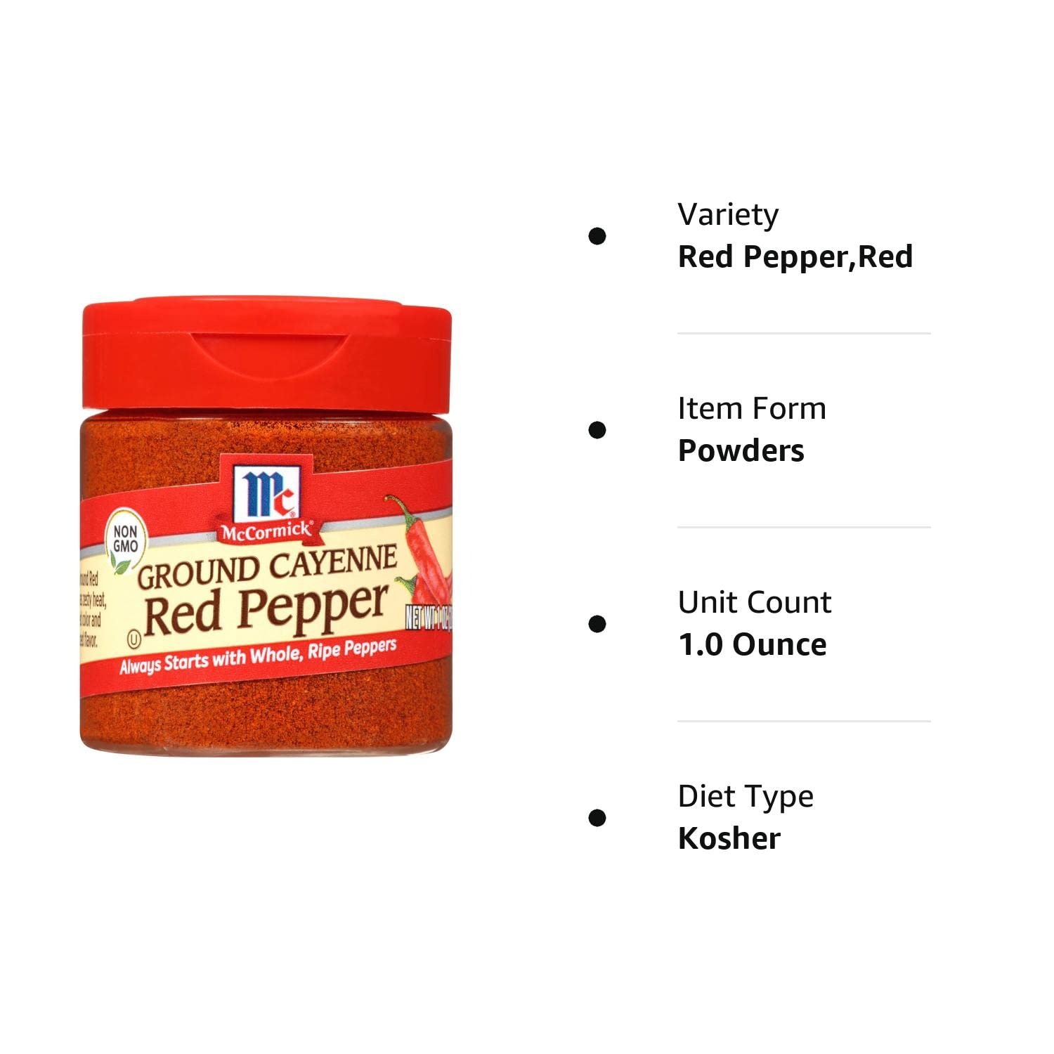 image:imageMcCormick Ground Cayenne Red Pepper 1 oz1 Ounce Pack of 1