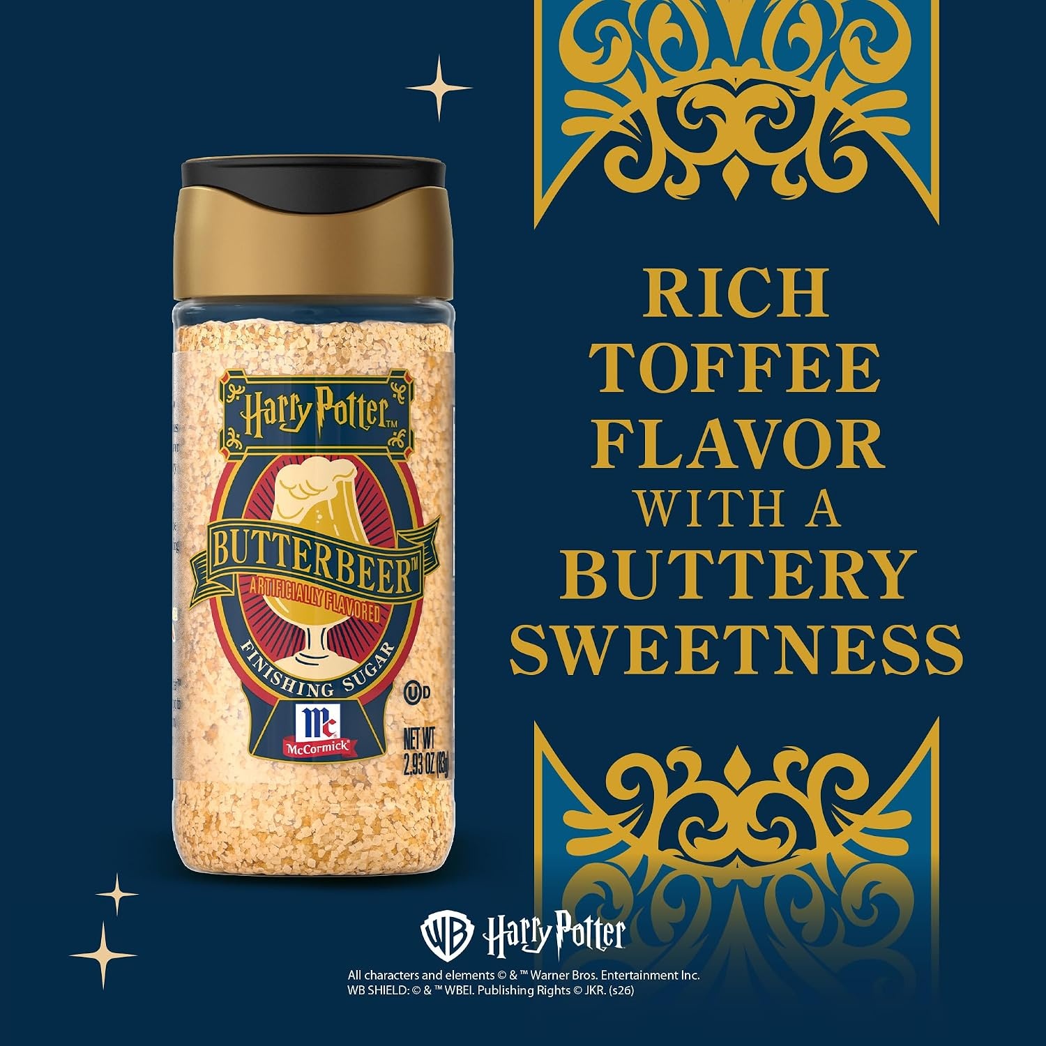 image:imageMcCormick Harry Potter Finishing Sugar Butterbeer Limited Edition Buttery Sweetness of Toffee Sprinkle on Baked Goods or Use as a Rimming Sugar on Beverages 293 oz293 Ounce Pack of 2