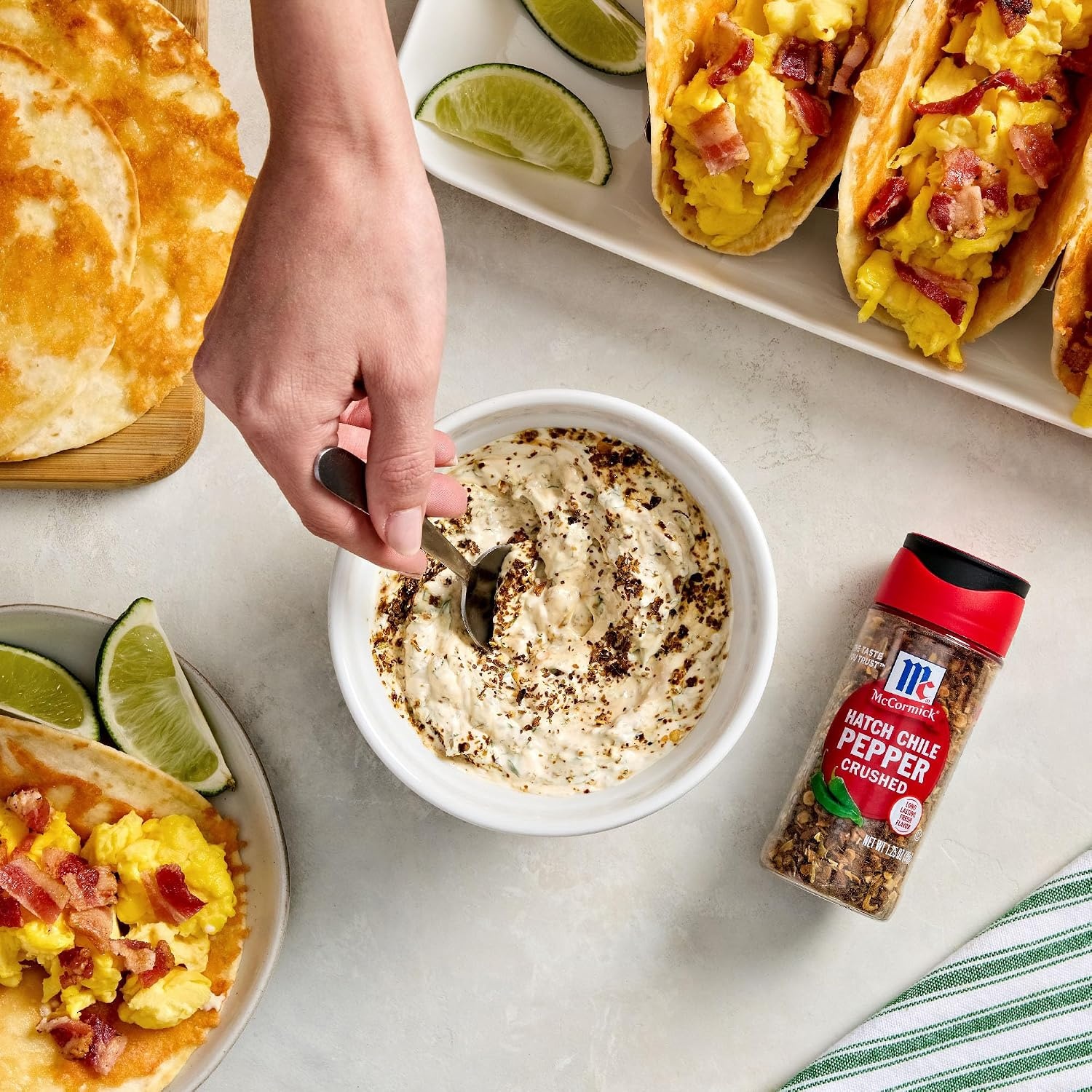 image:imageMcCormick Hatch Chile Pepper Crushed Balanced Smoky Sweet Heat For Salsa Tacos Enchiladas Nachos Guacamole Burgers Scrambled Eggs and More 125 oz Pack of 6
