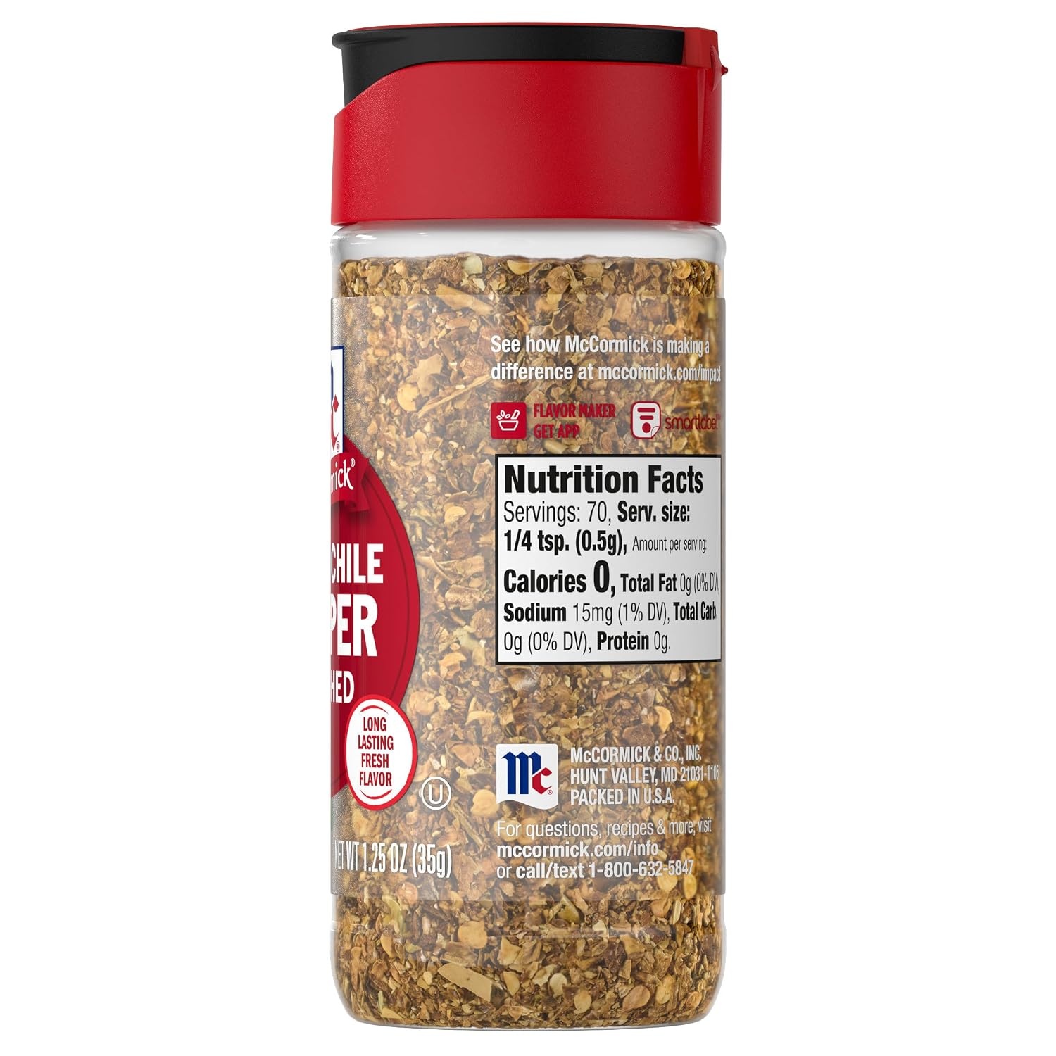 image:imageMcCormick Hatch Chile Pepper Crushed Balanced Smoky Sweet Heat For Salsa Tacos Enchiladas Nachos Guacamole Burgers Scrambled Eggs and More 125 oz Pack of 6