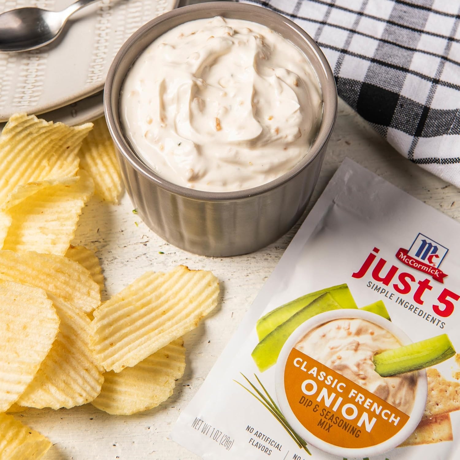image:imageMcCormick Just 5 Simple Ingredients Classic French Onion Dip amp Seasoning Mix 1 oz Pack of 12Classic French Onion