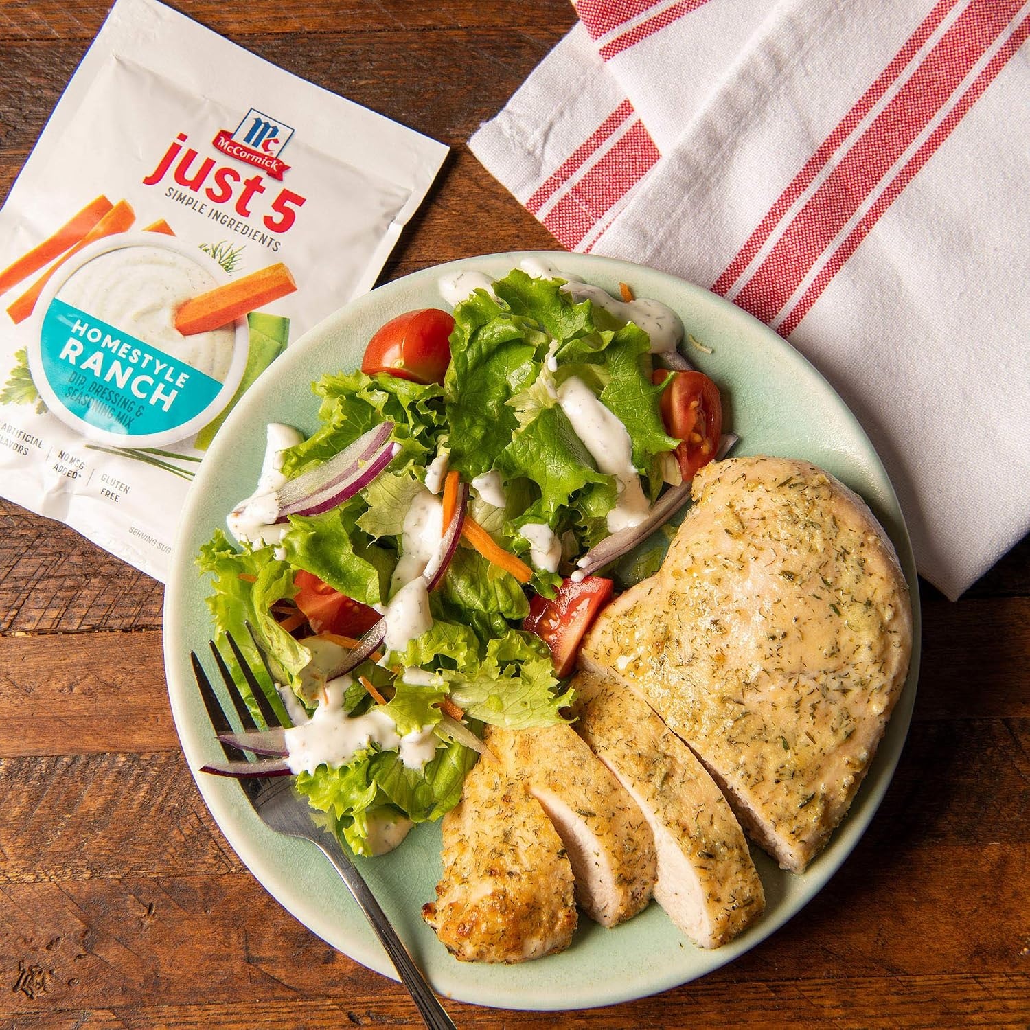 image:imageMcCormick Just 5 Simple Ingredients Homestyle Ranch Dip Dressing amp Seasoning Mix 125 Oz