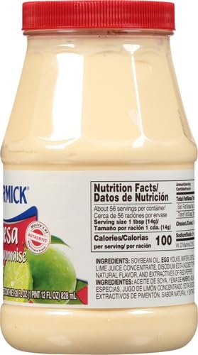 image:imageMcCormick Mayonesa Mayonnaise With Lime Juice 14 Fl Oz Pack of 1mayonnaise