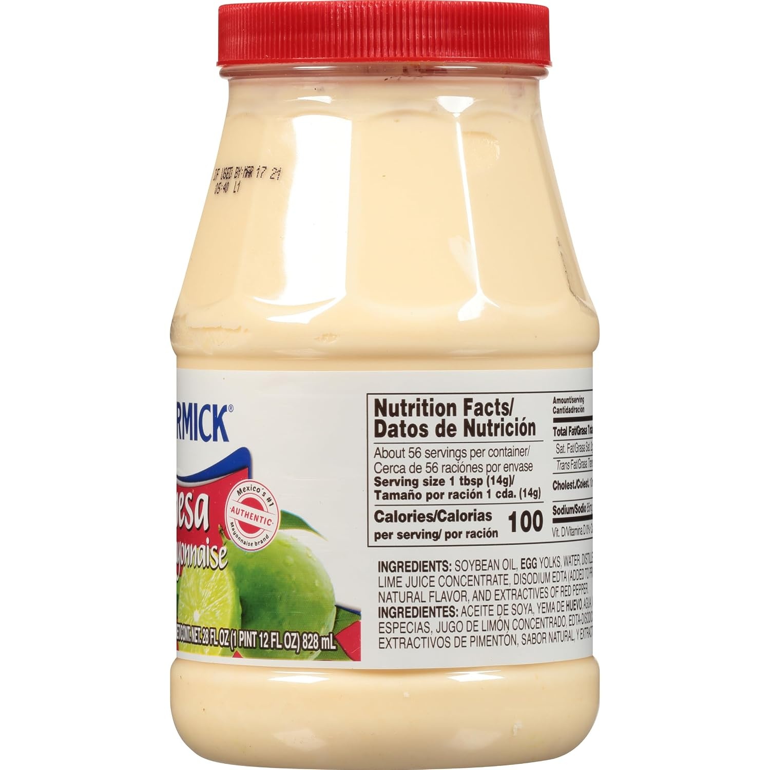 image:imageMcCormick Mayonesa Mayonnaise With Lime Juice 14 Fl Oz Pack of 1mayonnaise