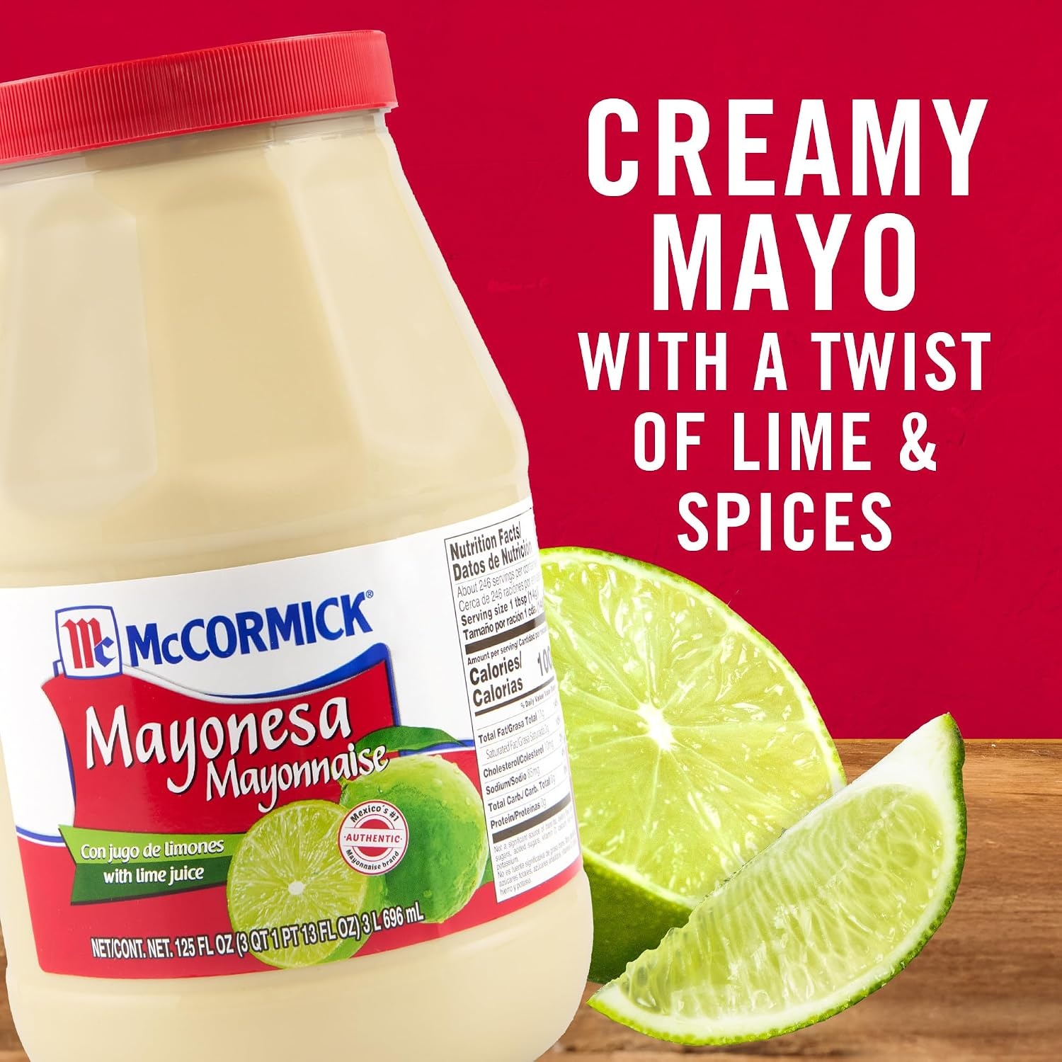 image:imageMcCormick Mayonesa Mayonnaise with Lime Juice 125 fl oz125 Fl Oz Pack of 1
