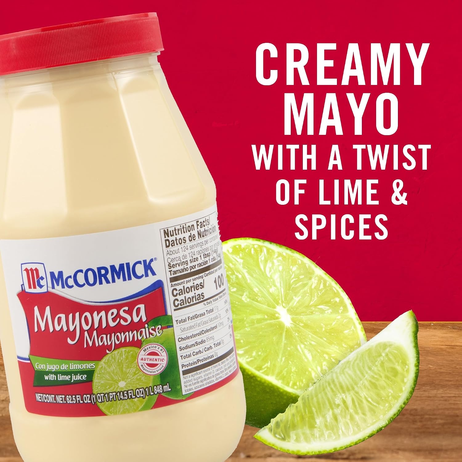 image:imageMcCormick Mayonesa Mayonnaise with Lime Juice 125 fl oz625 Fl Oz Pack of 1