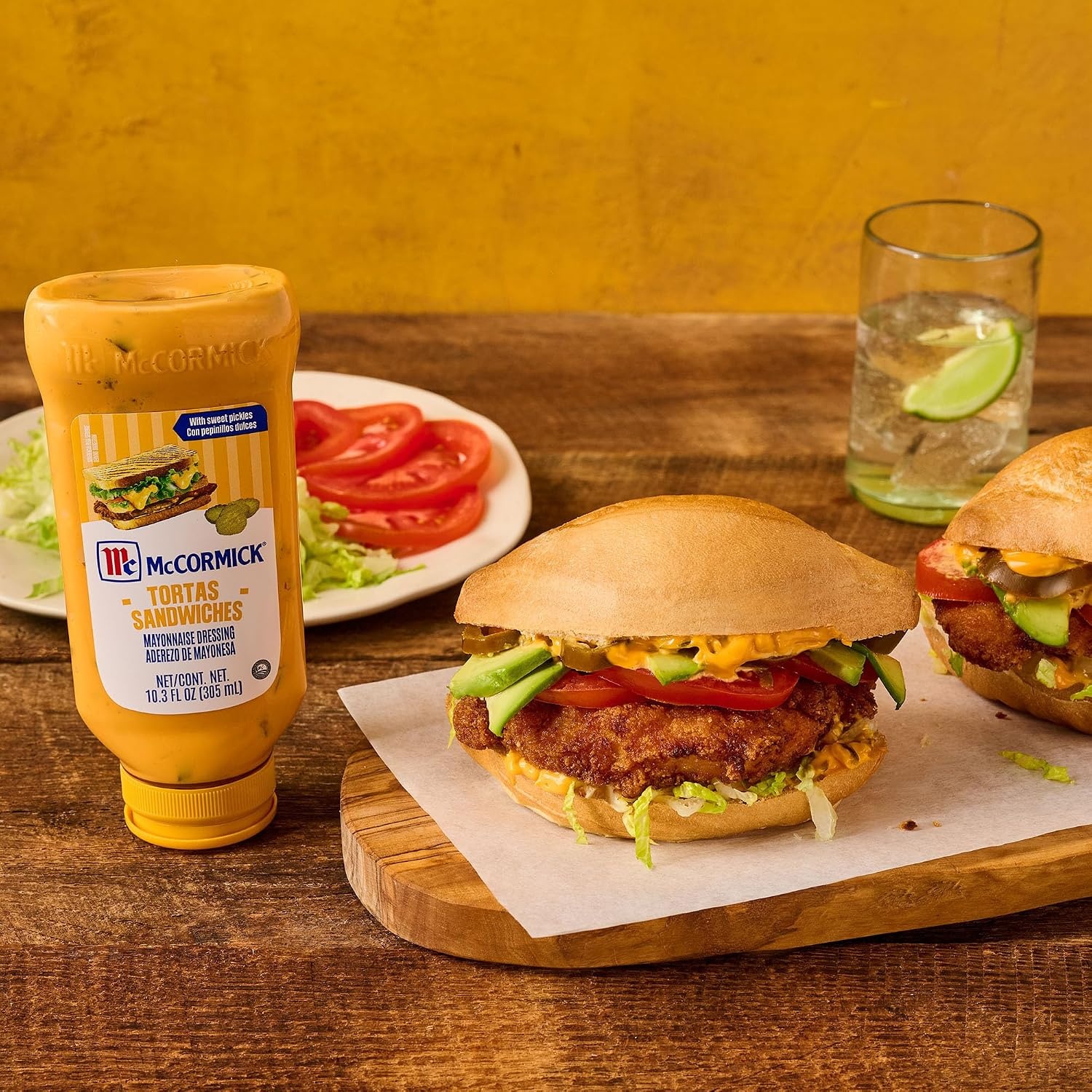 image:imageMcCormick Mayonnaise Dressing Tortas Sandwiches Perfect for Giving Your Favorite Deli Sandwiches a Flavor Boost A Thick Creamy Sandwich Spread That Adds a Hint of Lime and Sweet Pickle Flavor 103 fl oz103 Fl Oz Pack of 1