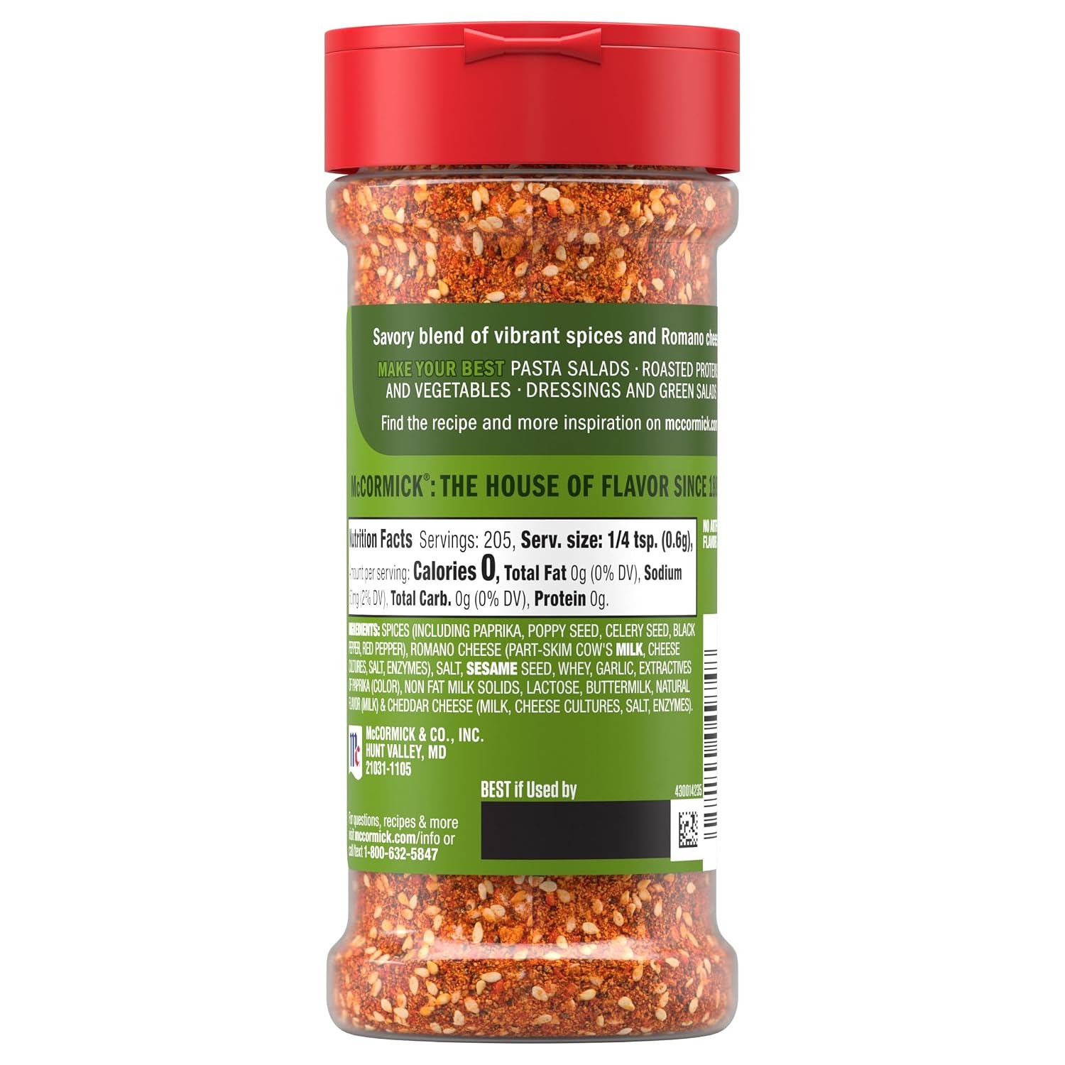 image:imageMcCormick Perfect Pinch Salad Supreme Seasoning 434 oz434 Ounce Pack of 1