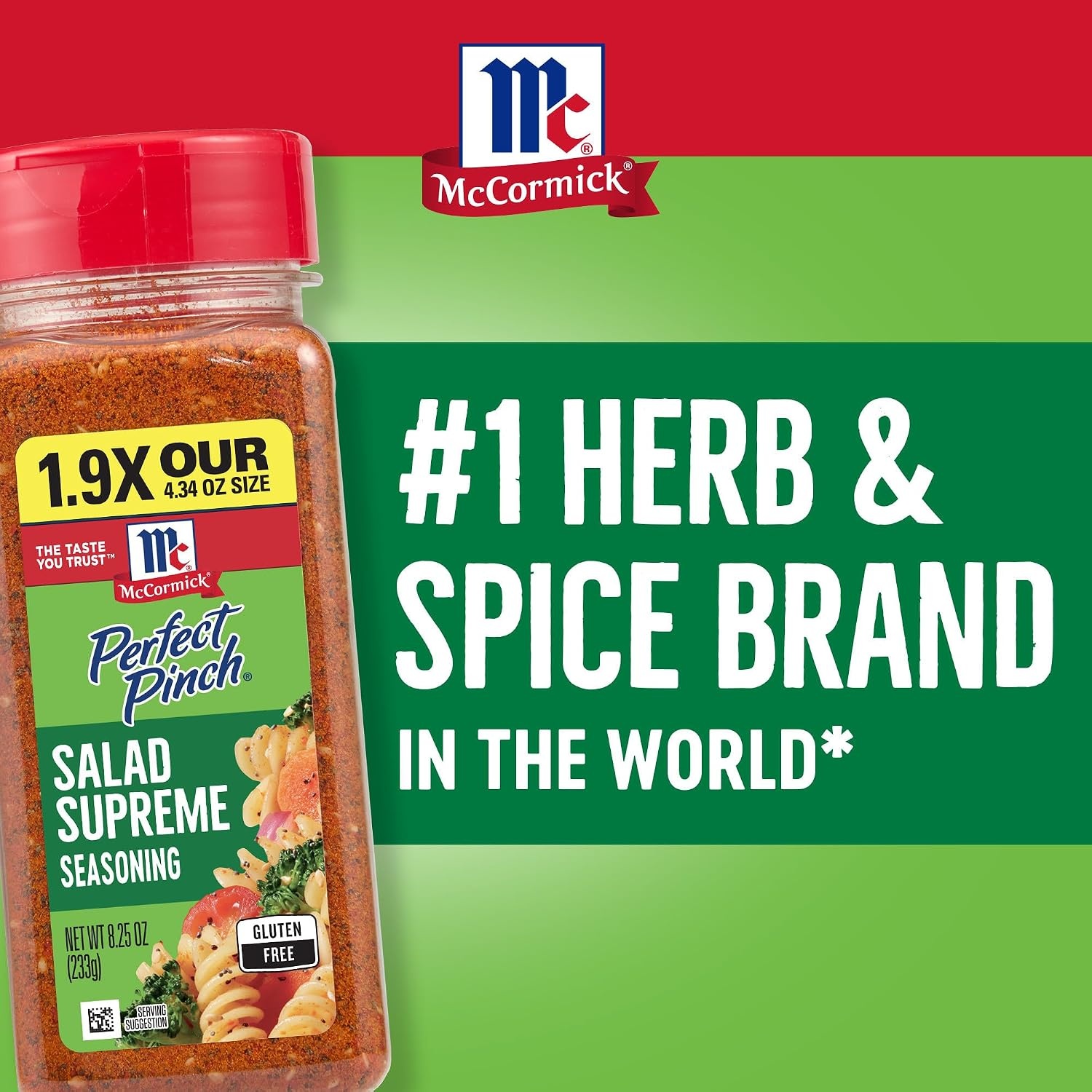 image:imageMcCormick Perfect Pinch Salad Supreme Seasoning 825 oz Pack of 6825 Ounce Pack of 1