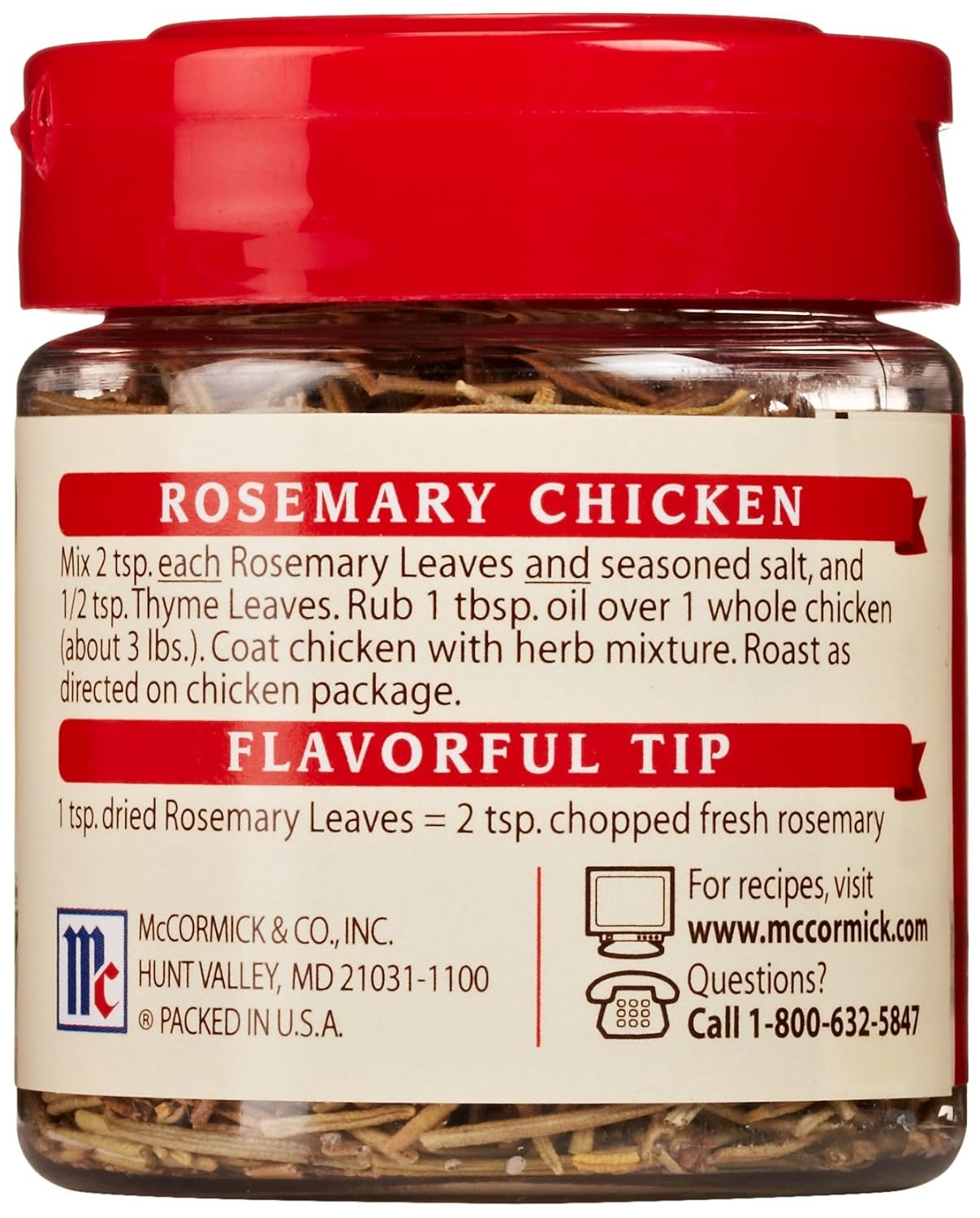 image:imageMcCormick Rosemary Leaves 062 Oz035 Ounce Pack of 1