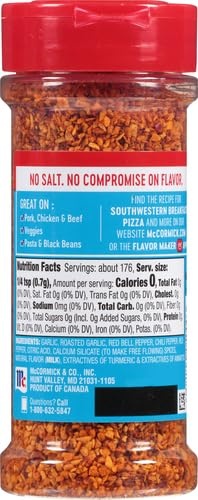 image:imageMcCormick Salt Free Roasted Garlic amp Bell Pepper Seasoning 434 oz434 Ounce Pack of 2