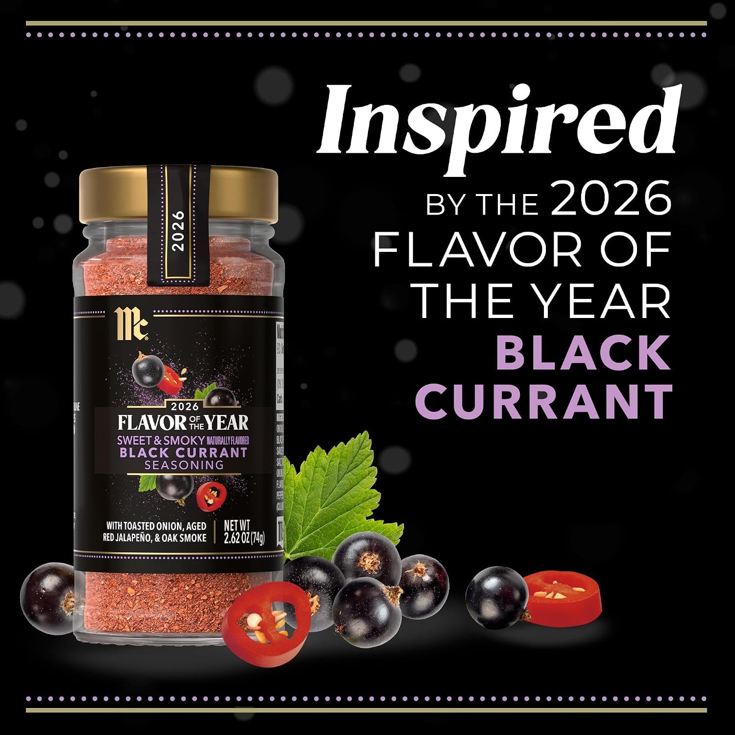 image:imageMcCormick Seasoning Black Currant Sweet amp Smoky 2026 Flavor of the Year Sweet Savory amp Balanced Black Currant Rub 262 oz262 Ounce Pack of 2