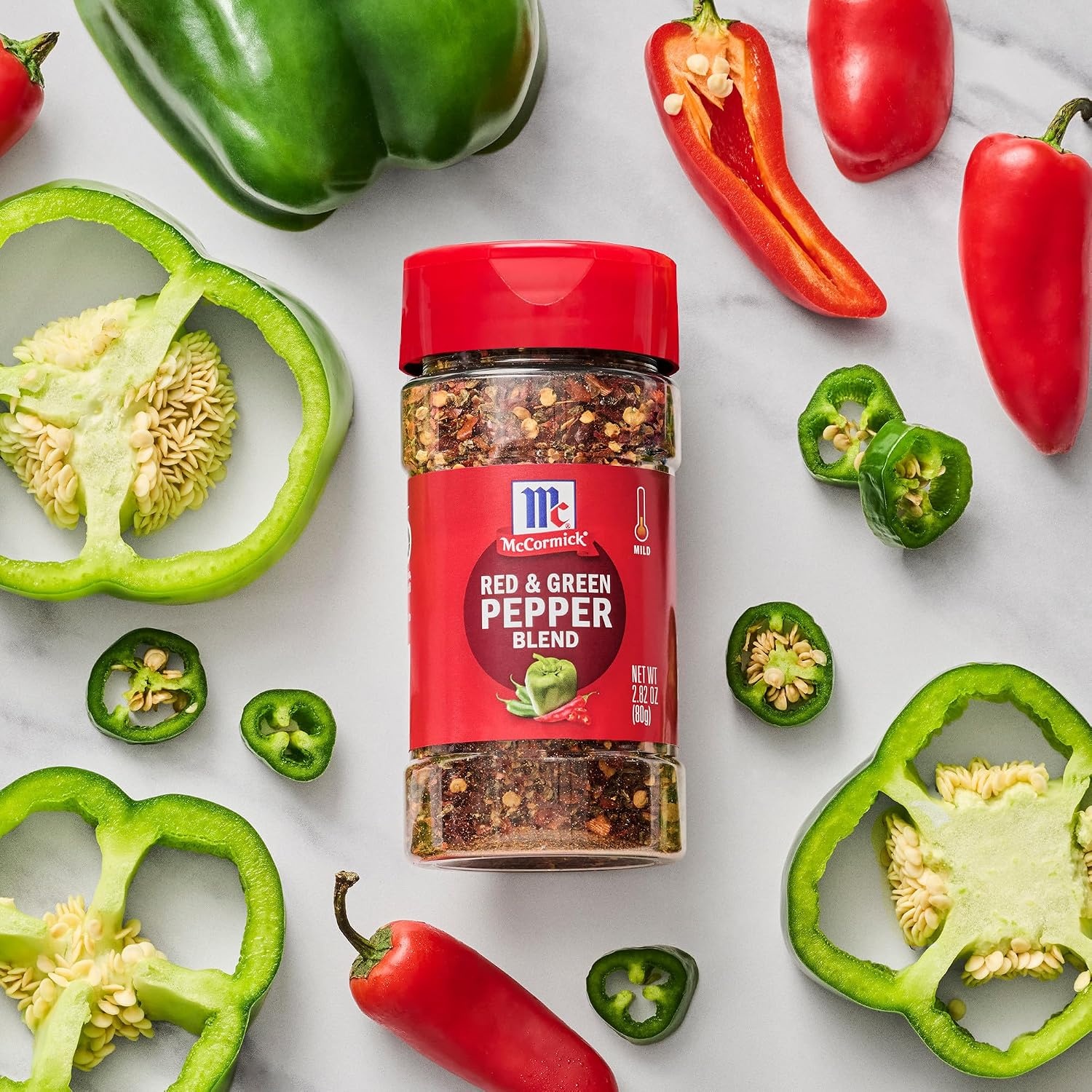 image:imageMcCormick Seasoning Blend Red amp Green Pepper Mildly Spicy Seasoning Featuring Red Peppers Jalapeo Peppers Green Bell Peppers amp Sweet Chili Flakes for Flavoring Your Favorite Dishes 282 oz