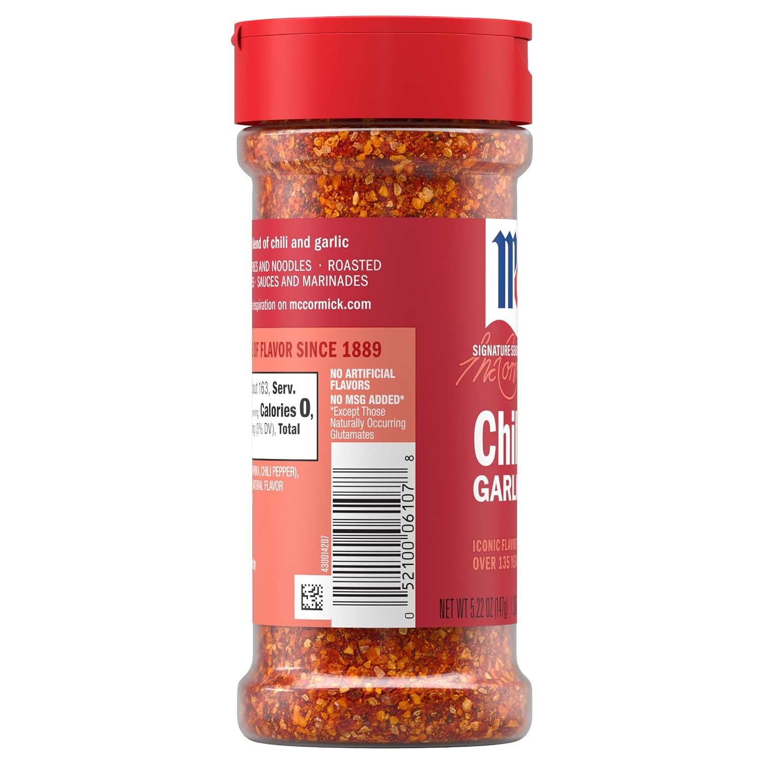 image:imageMcCormick Seasoning Chili Garlic Signature Seasonings No Artificial Flavors No MSG Added Spicy amp Savory Blend of Chili amp Garlic Shake On StirFry Noodles Meat Veggies amp Marinades 522 oz