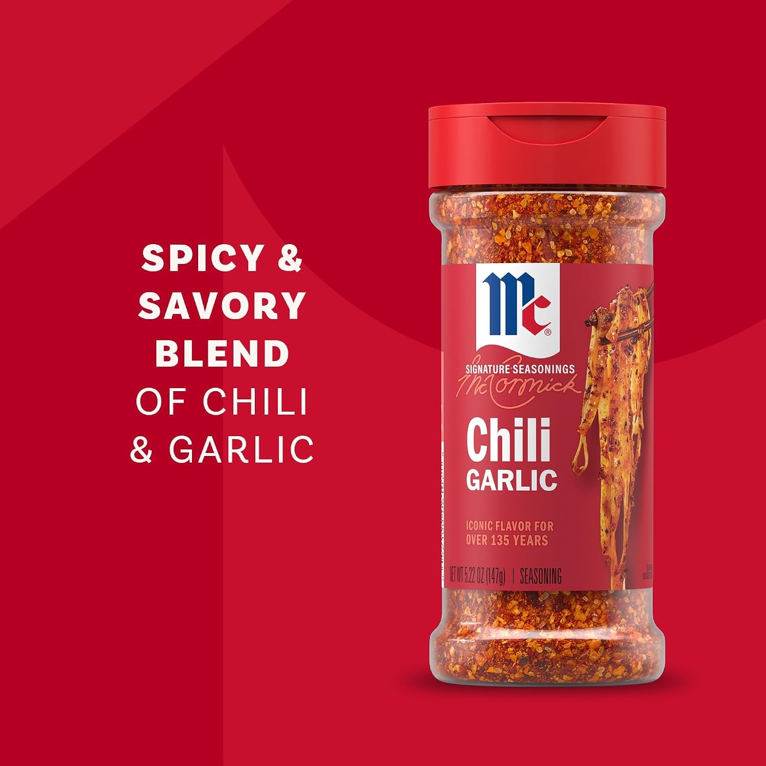 image:imageMcCormick Seasoning Chili Garlic Signature Seasonings No Artificial Flavors No MSG Added Spicy amp Savory Blend of Chili amp Garlic Shake On StirFry Noodles Meat Veggies amp Marinades 522 oz